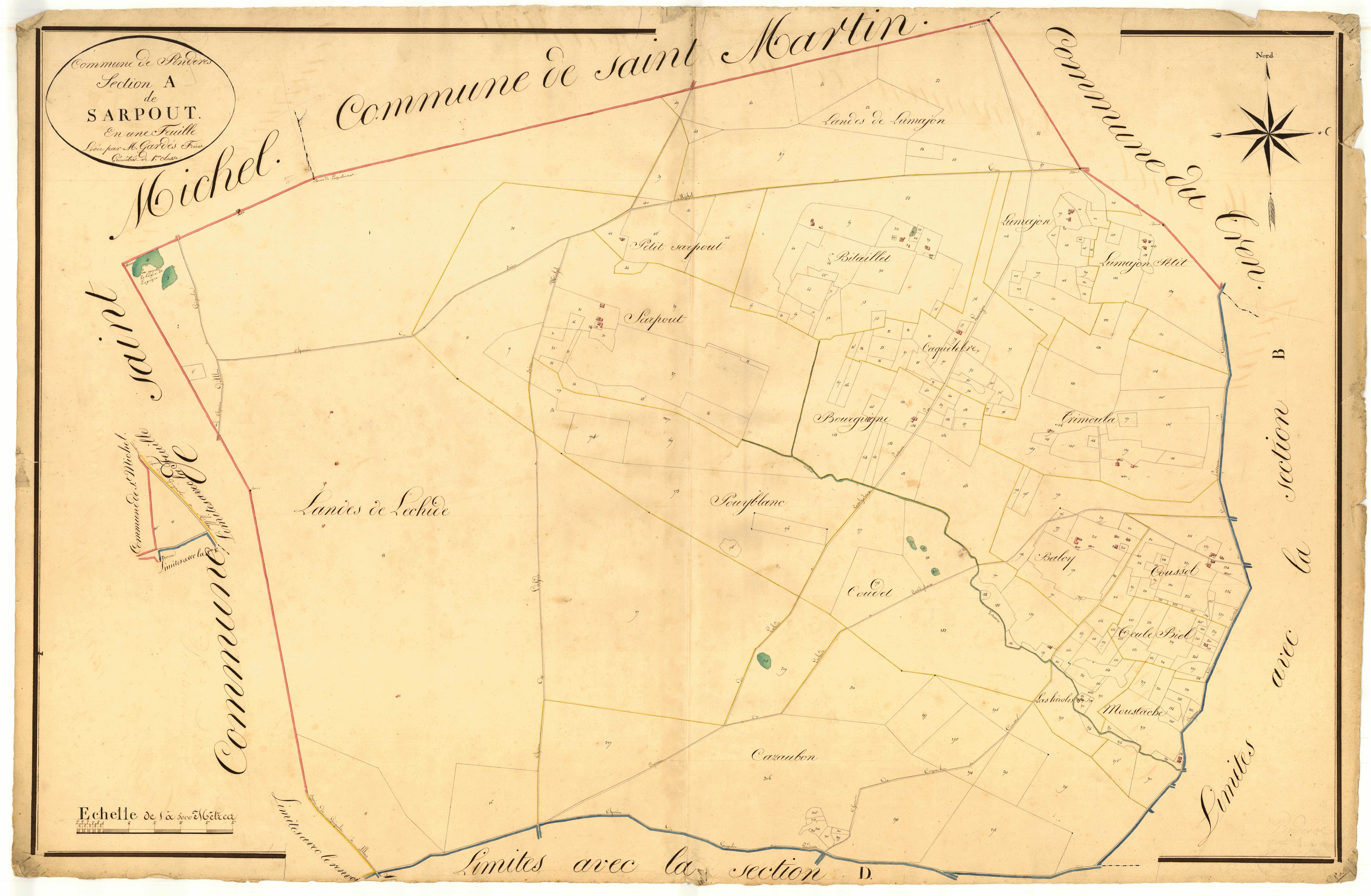 Plan napoléonien, atlas-A Sarpout, Pindères