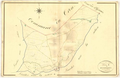 Plan napoléonien, atlas-B Pindères, Pindères