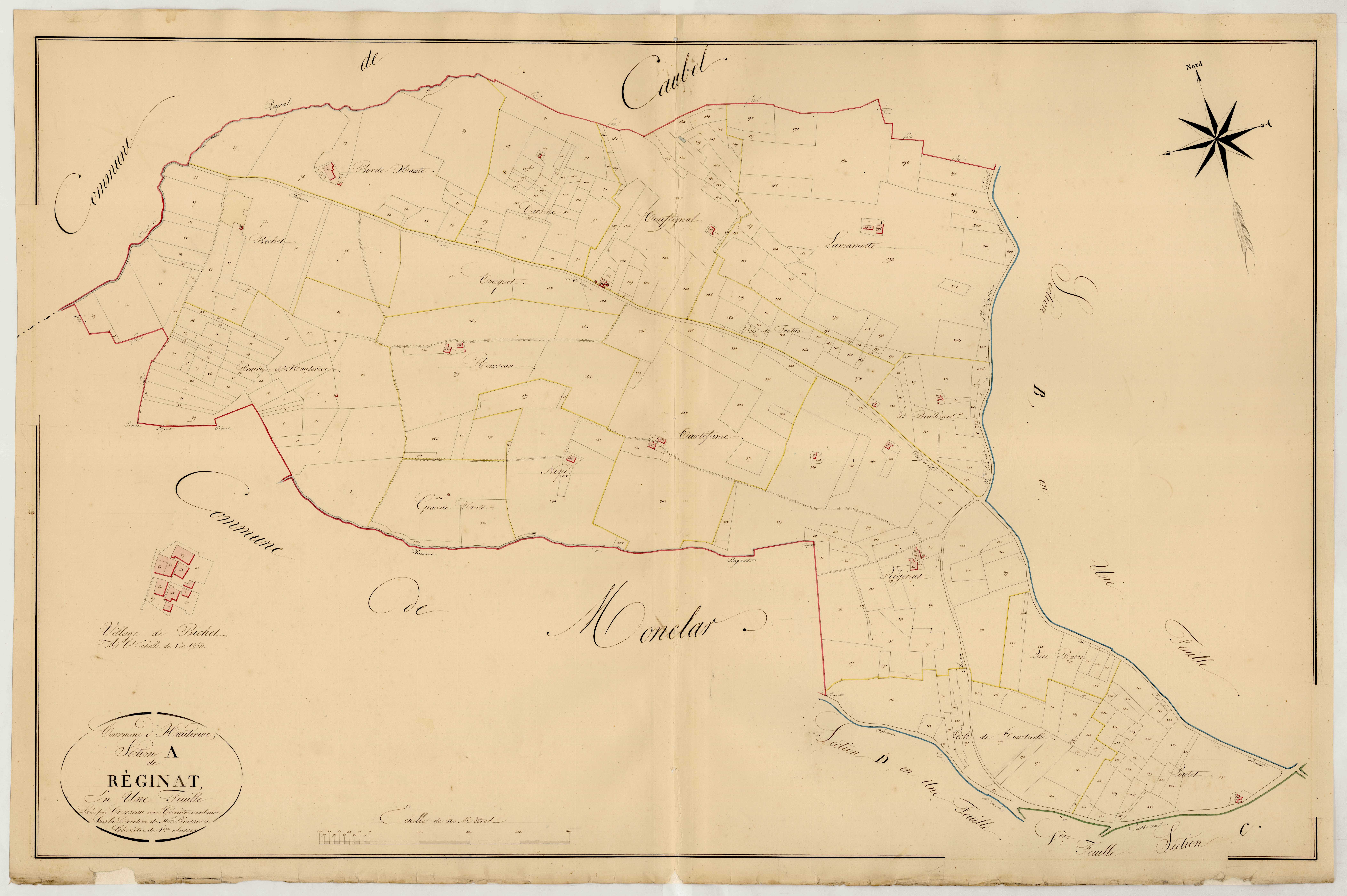 Plan napoléonien, atlas-A Réginat, Pinel-Hauterive