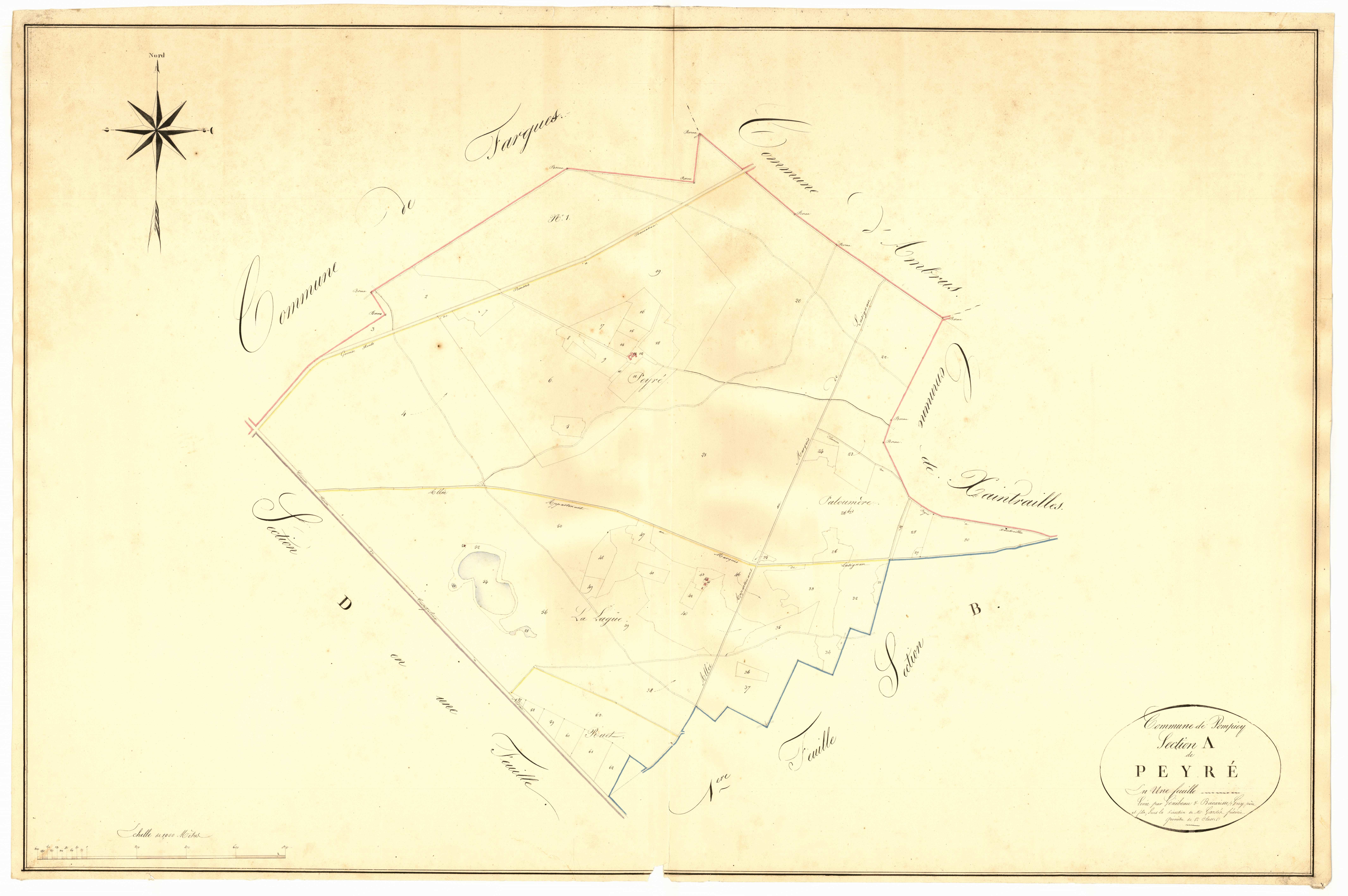 Plan napoléonien, atlas-A Peyré, Pompiey