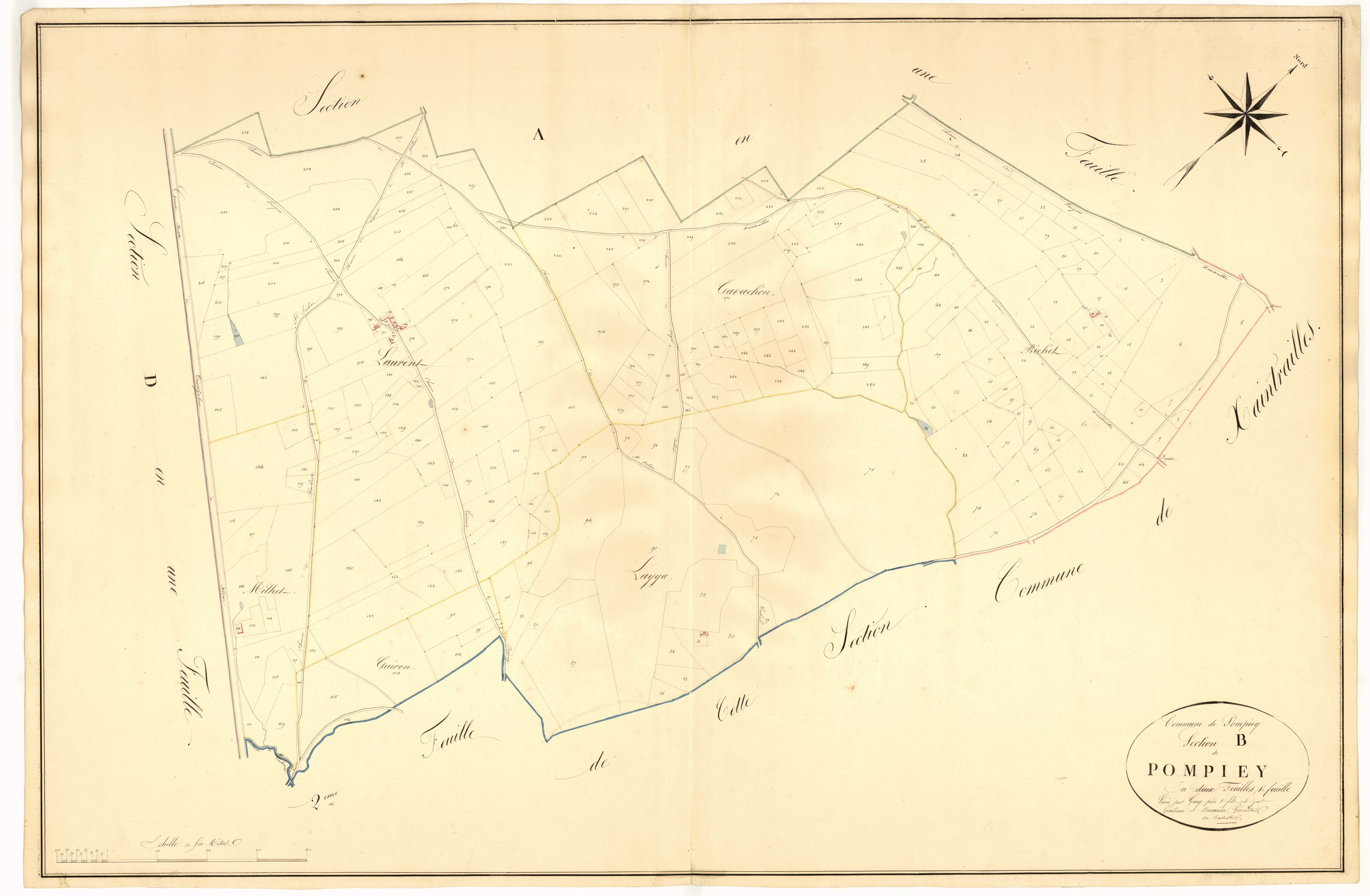 Plan napoléonien, atlas-B1 Pompiey, Pompiey