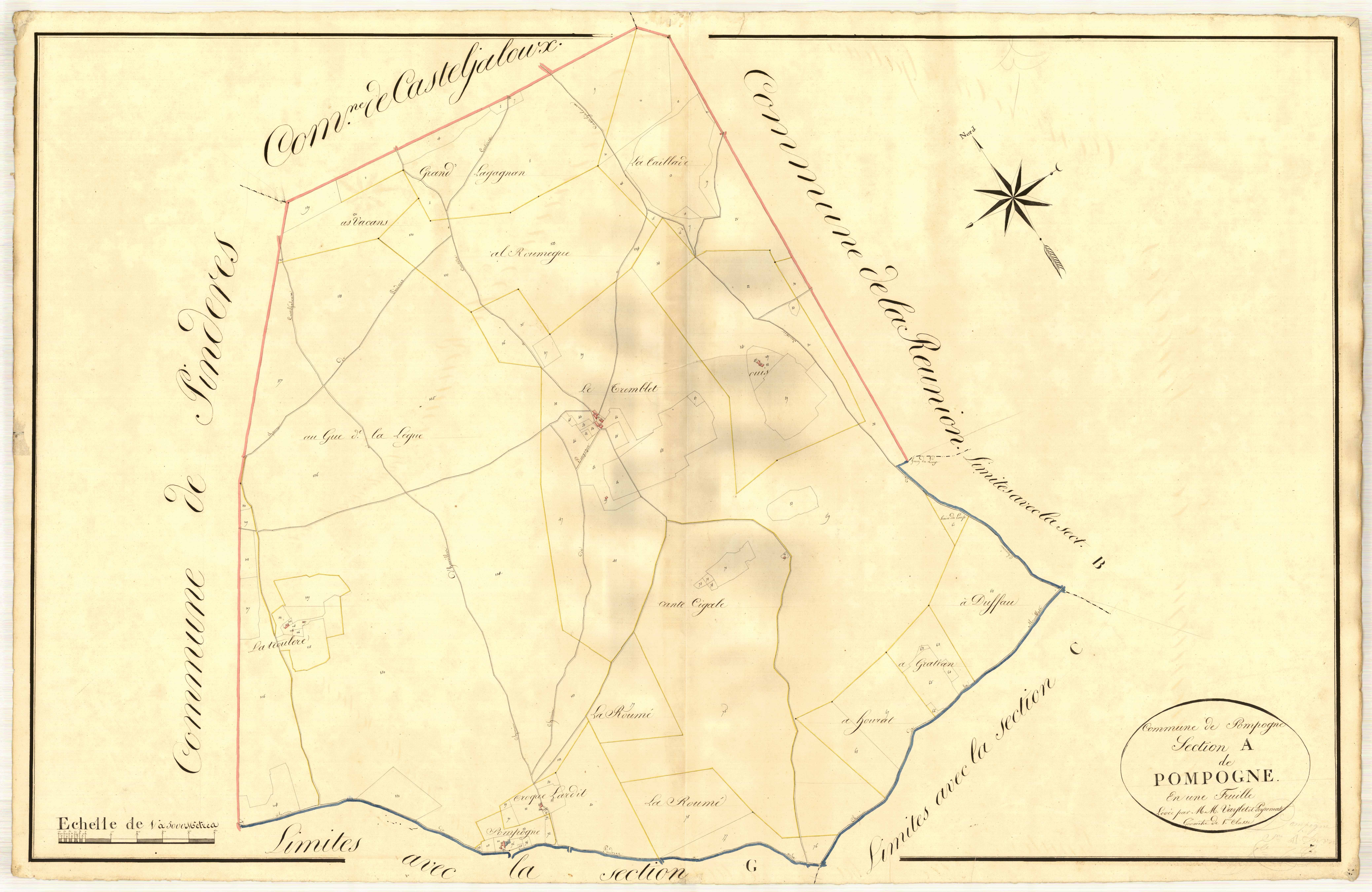 Plan napoléonien, atlas-A Pompogne, Pompogne