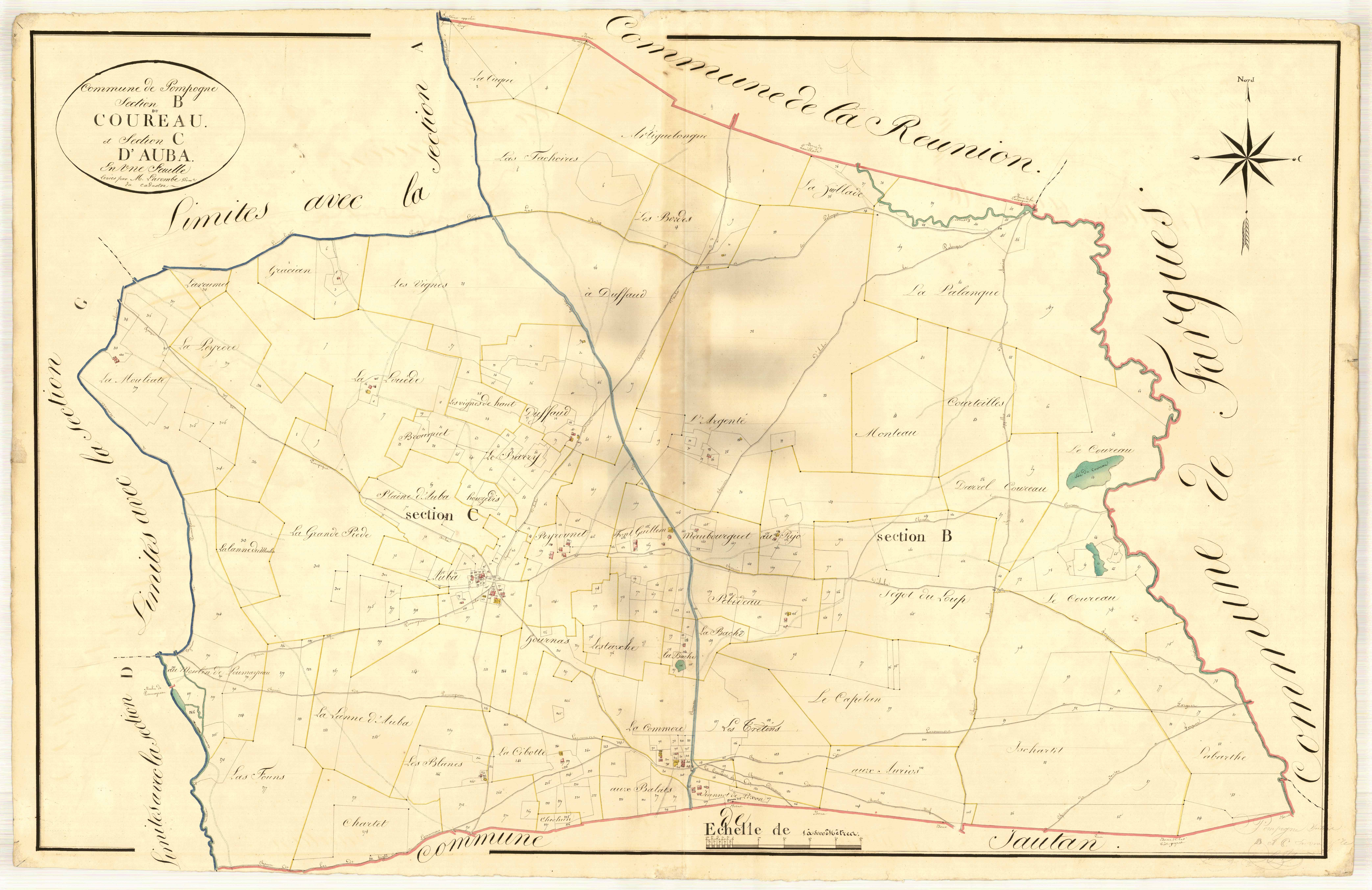 Plan napoléonien, atlas-B Coureau, Pompogne
