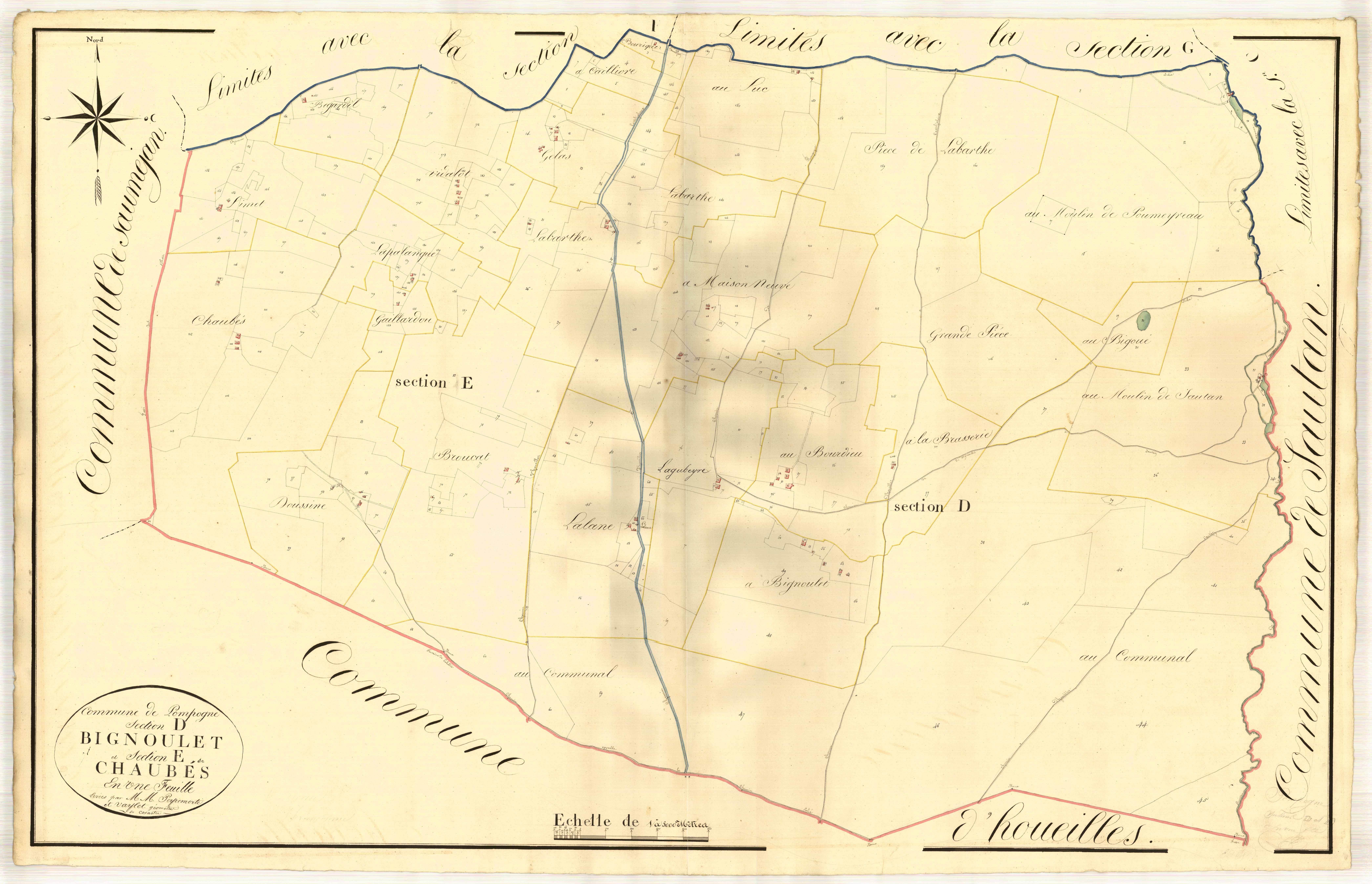 Plan napoléonien, atlas-D Bignoulet, Pompogne