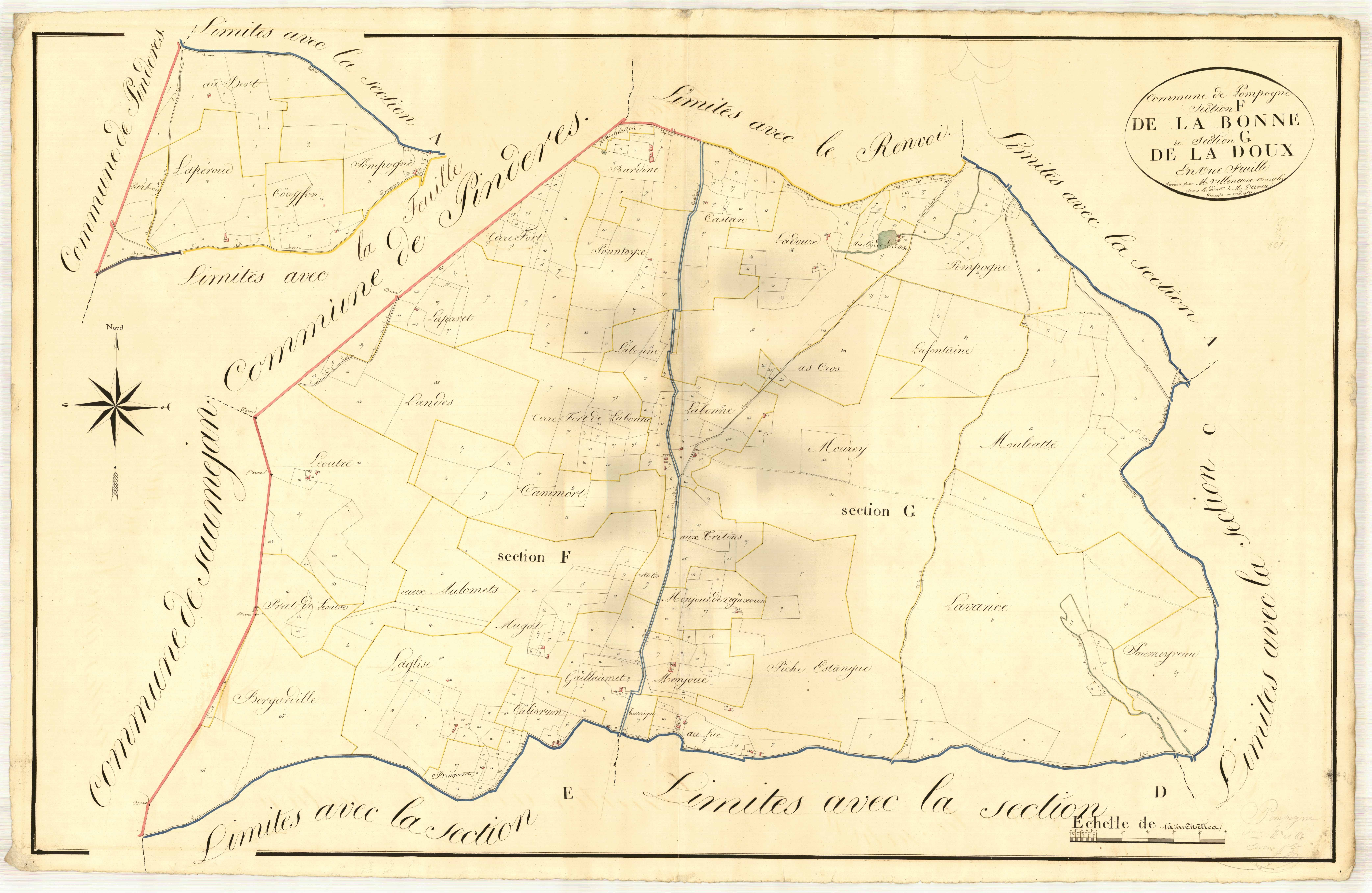 Plan napoléonien, atlas-F Labonne, Pompogne