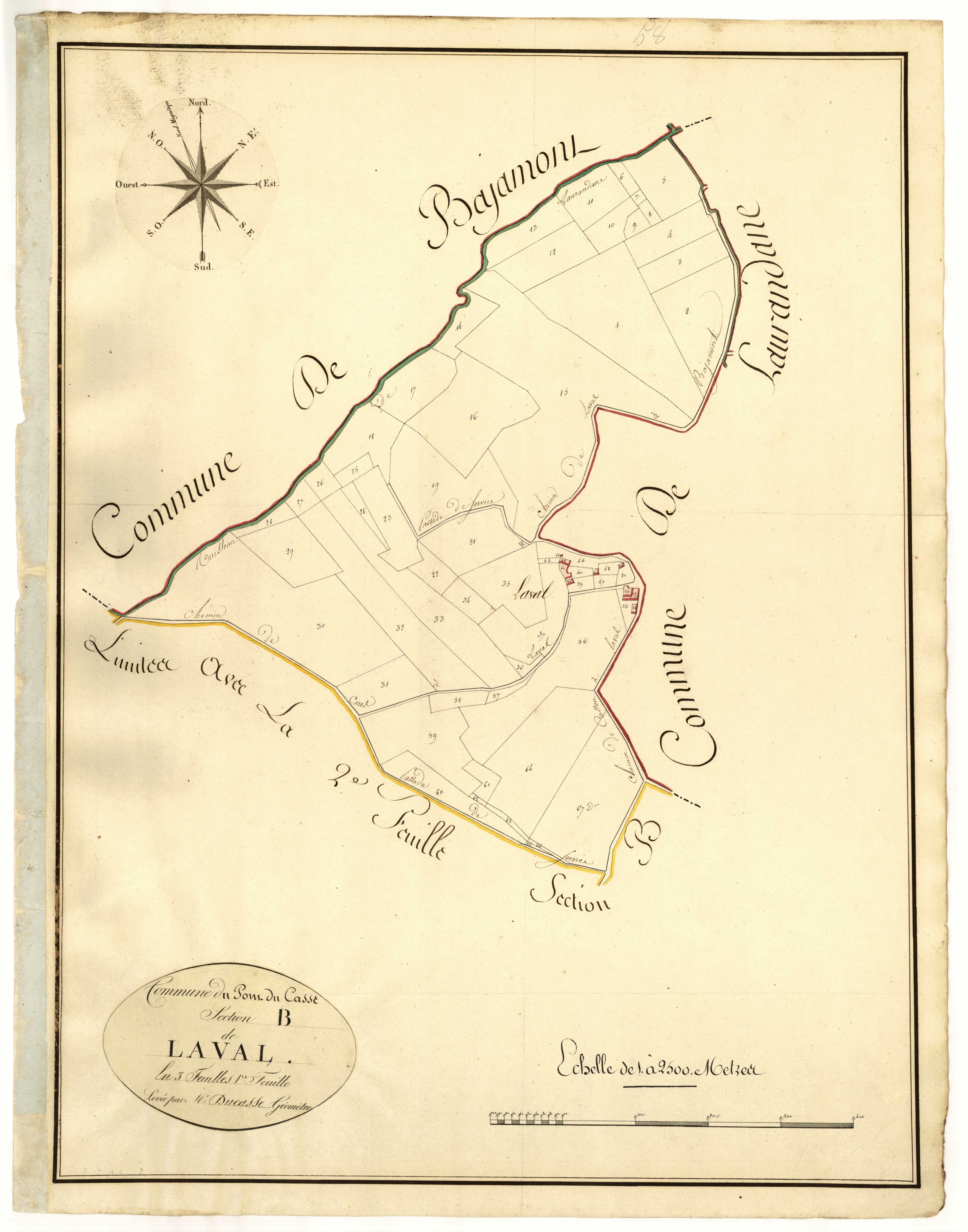 Plan primitif, atlas-B1 Laval, Pont-du-Casse