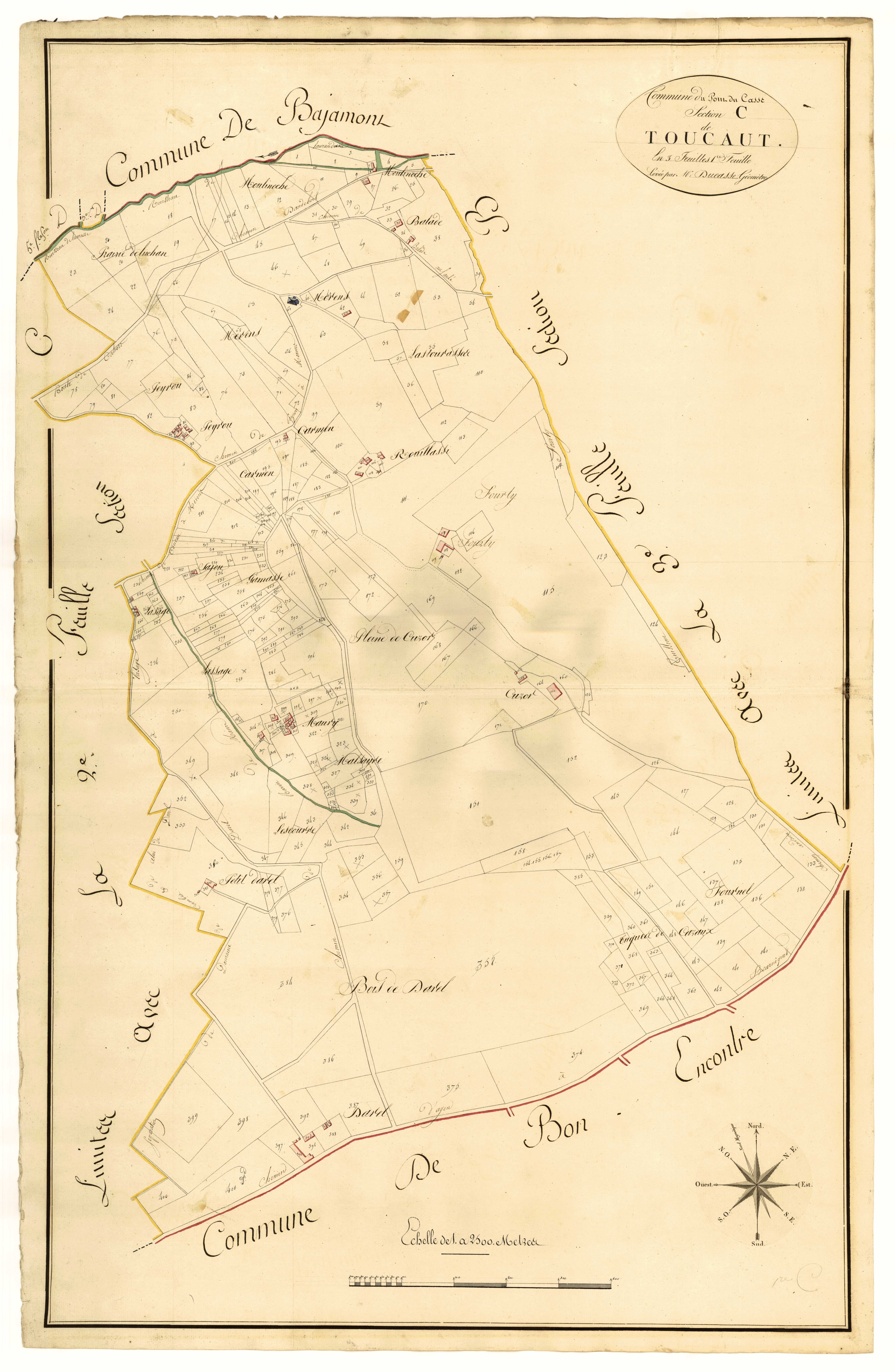 Plan primitif, atlas-C1 Toucaut, Pont-du-Casse