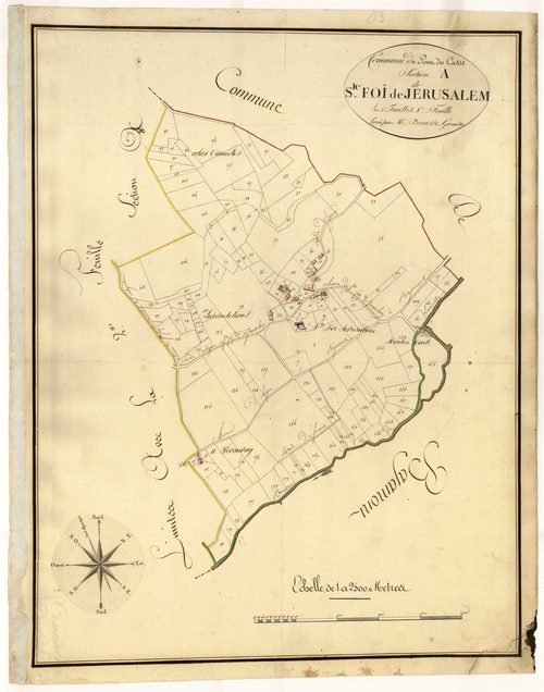 Plan primitif, atlas-A1 Sainte-Foi-de-Jérusalem, Pont-du-Casse