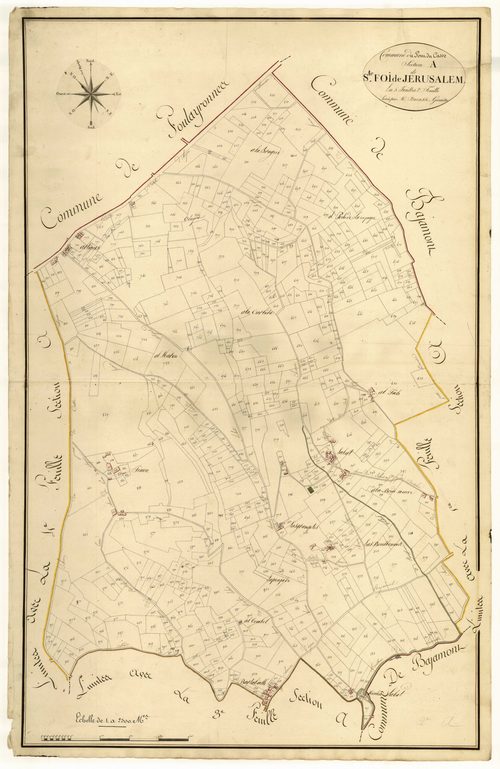 Plan primitif, atlas-A2 Sainte-Foi-de-Jérusalem, Pont-du-Casse