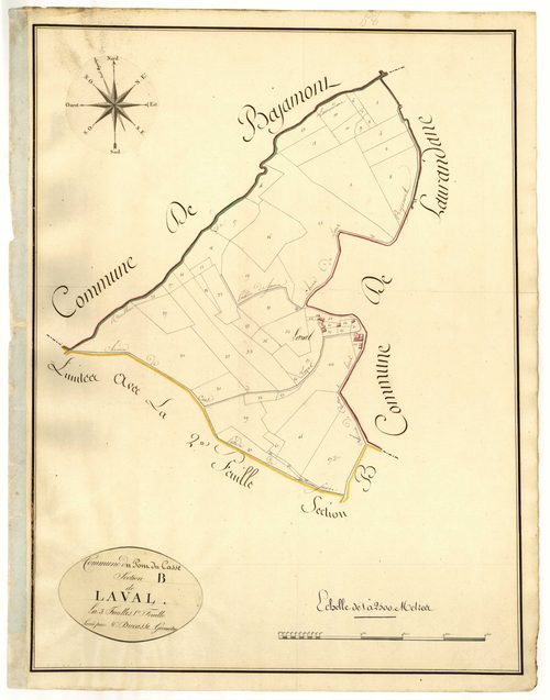 Plan primitif, atlas-B1 Laval, Pont-du-Casse