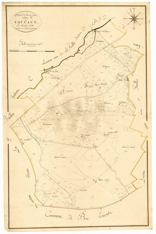 Plan primitif, atlas-C2 Toucaut, Pont-du-Casse
