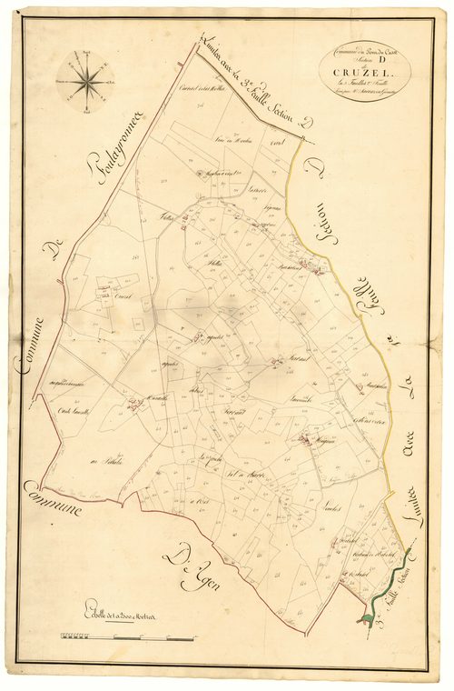 Plan primitif, atlas-D2 Cruzel, Pont-du-Casse