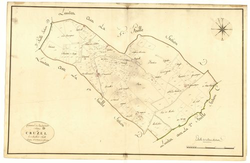 Plan primitif, atlas-D4 Cruzel, Pont-du-Casse