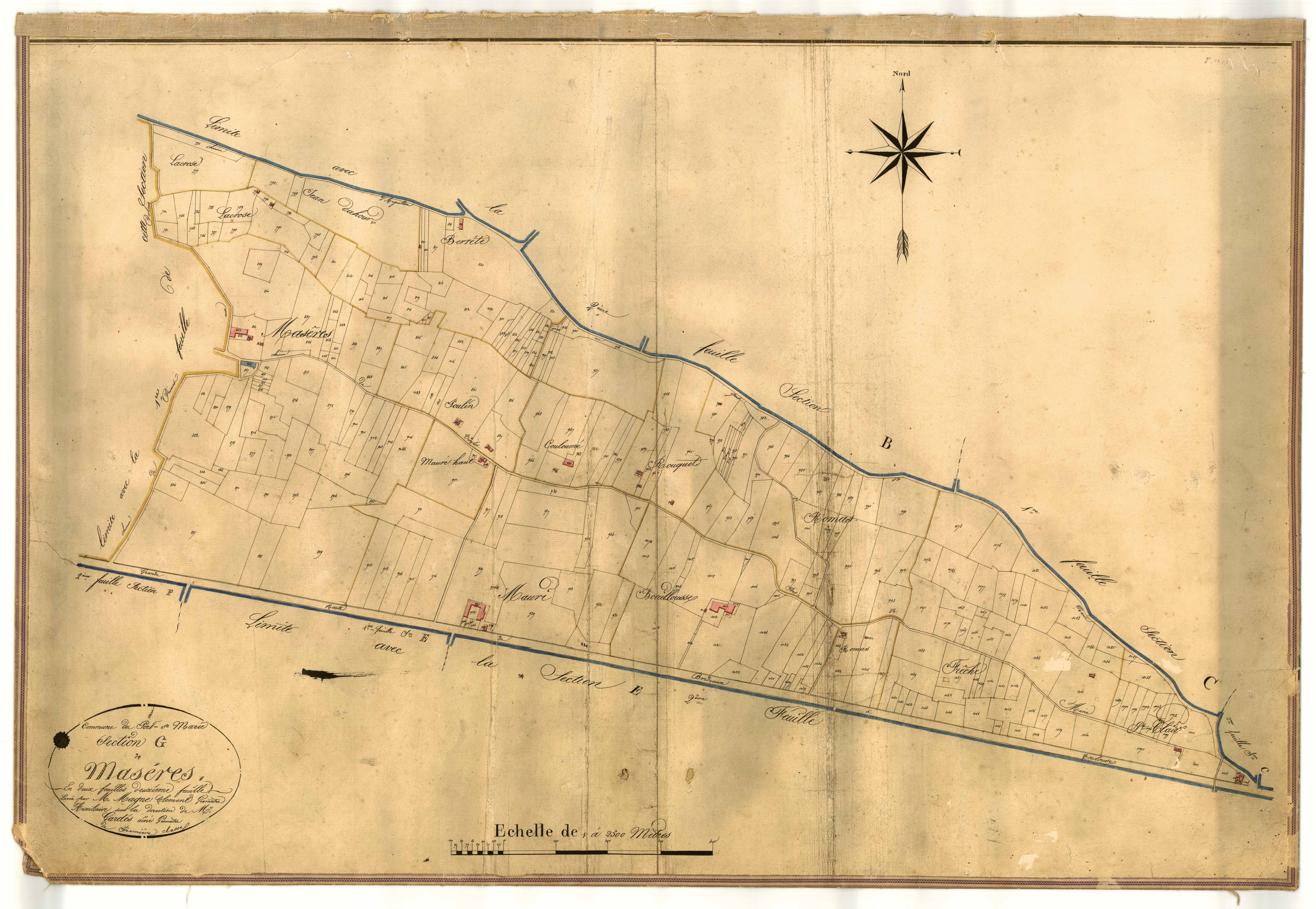 Plan napoléonien-G2 Masères, Port-Sainte-Marie