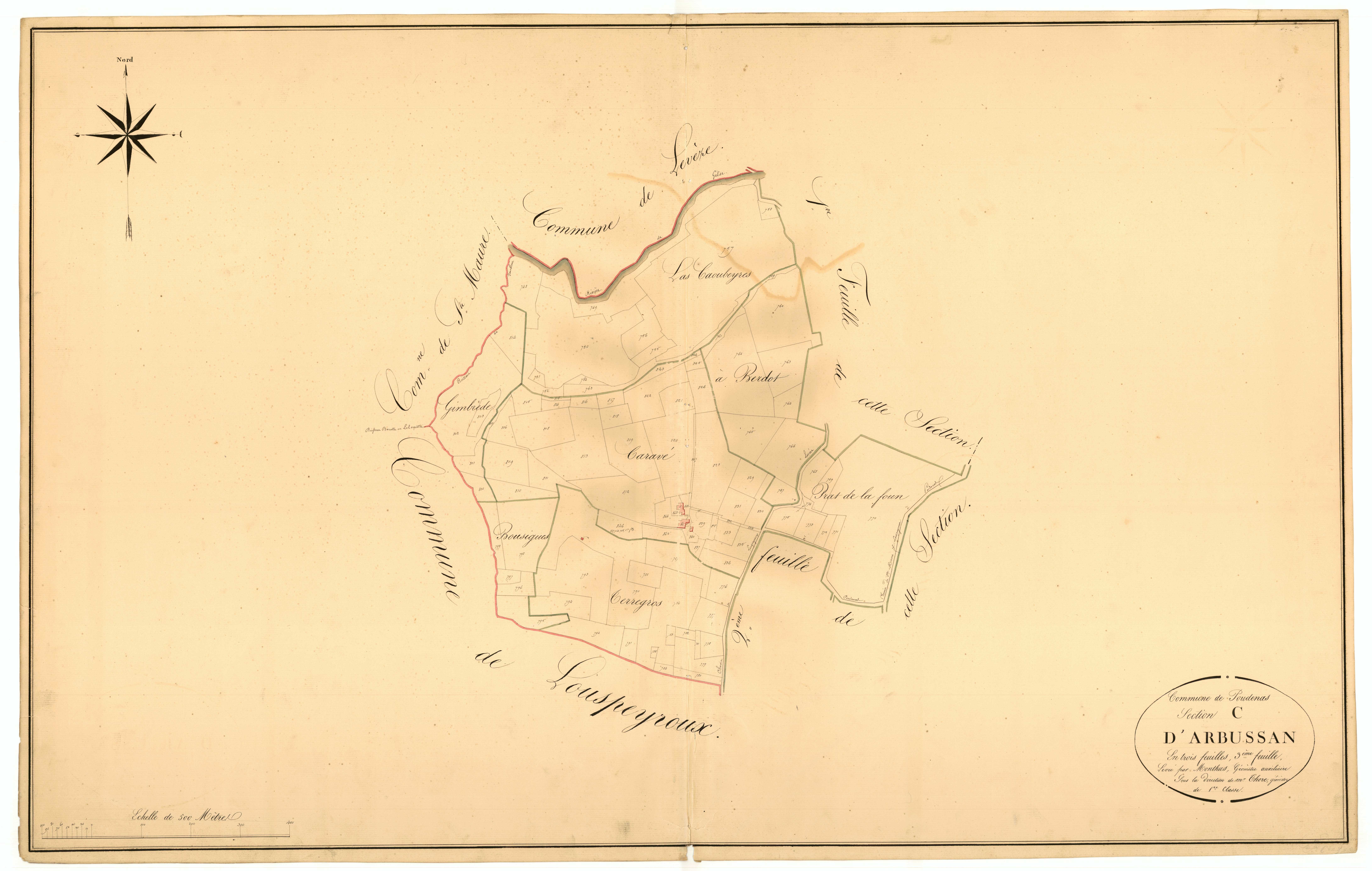 Plan napoléonien, atlas-C3 Arbussan, Poudenas