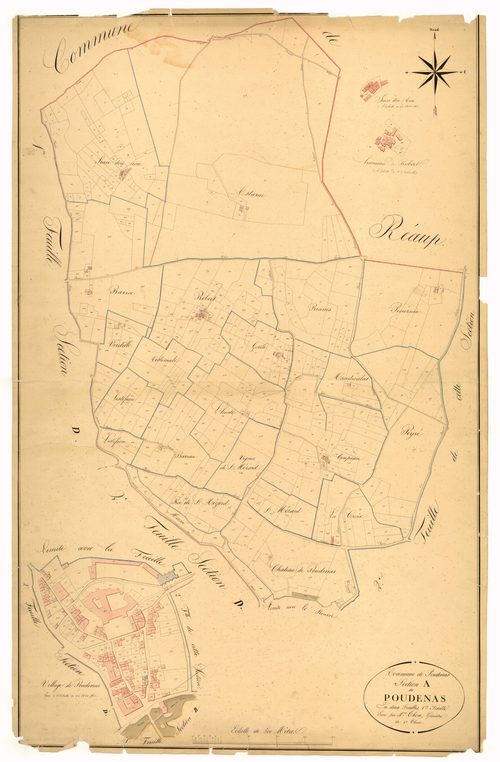 Plan napoléonien, atlas-A1 Poudenas, Poudenas