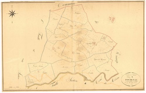 Plan napoléonien, atlas-A2 Poudenas, Poudenas