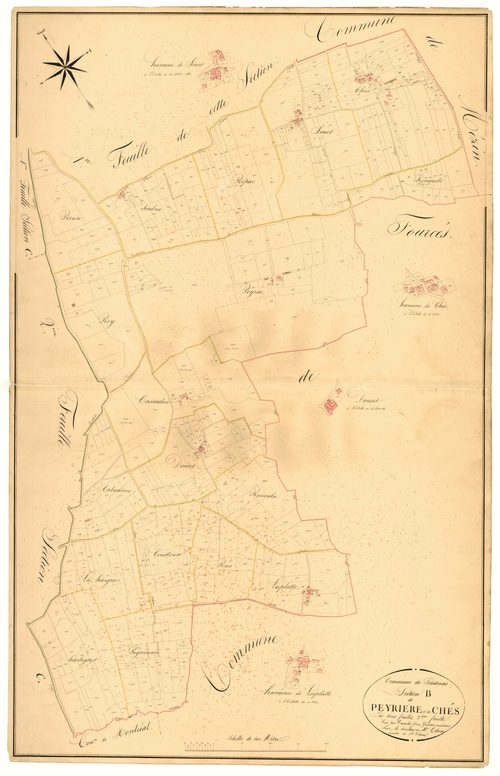 Plan napoléonien, atlas-B2 Peyrière et Le Chés, Poudenas