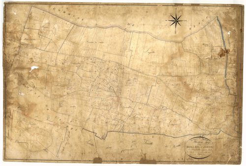 Plan napoléonien, feuille préparatoire-D1 Hillon et Cayron, Poudenas