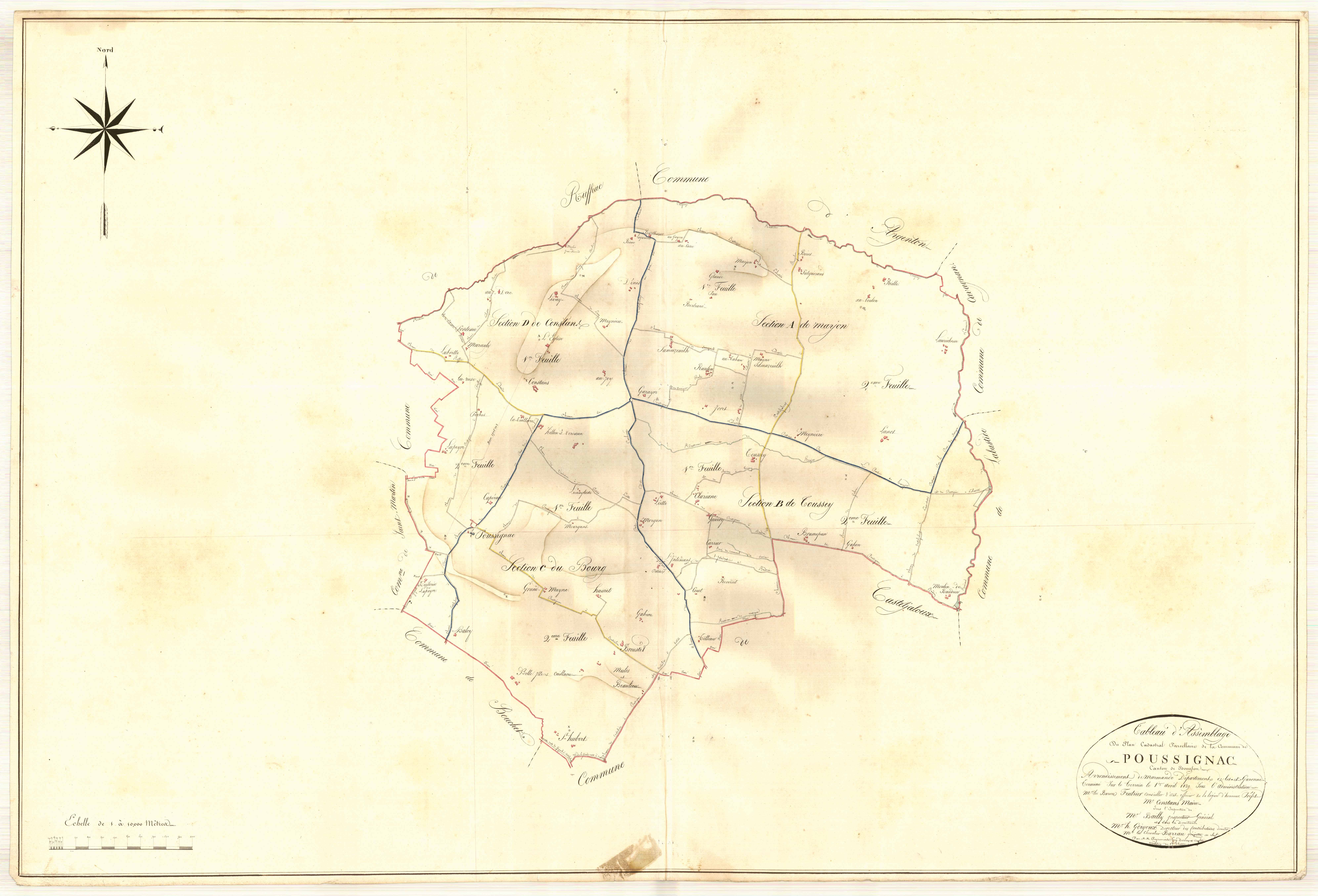 Plan napoléonien, atlas-TA, Poussignac