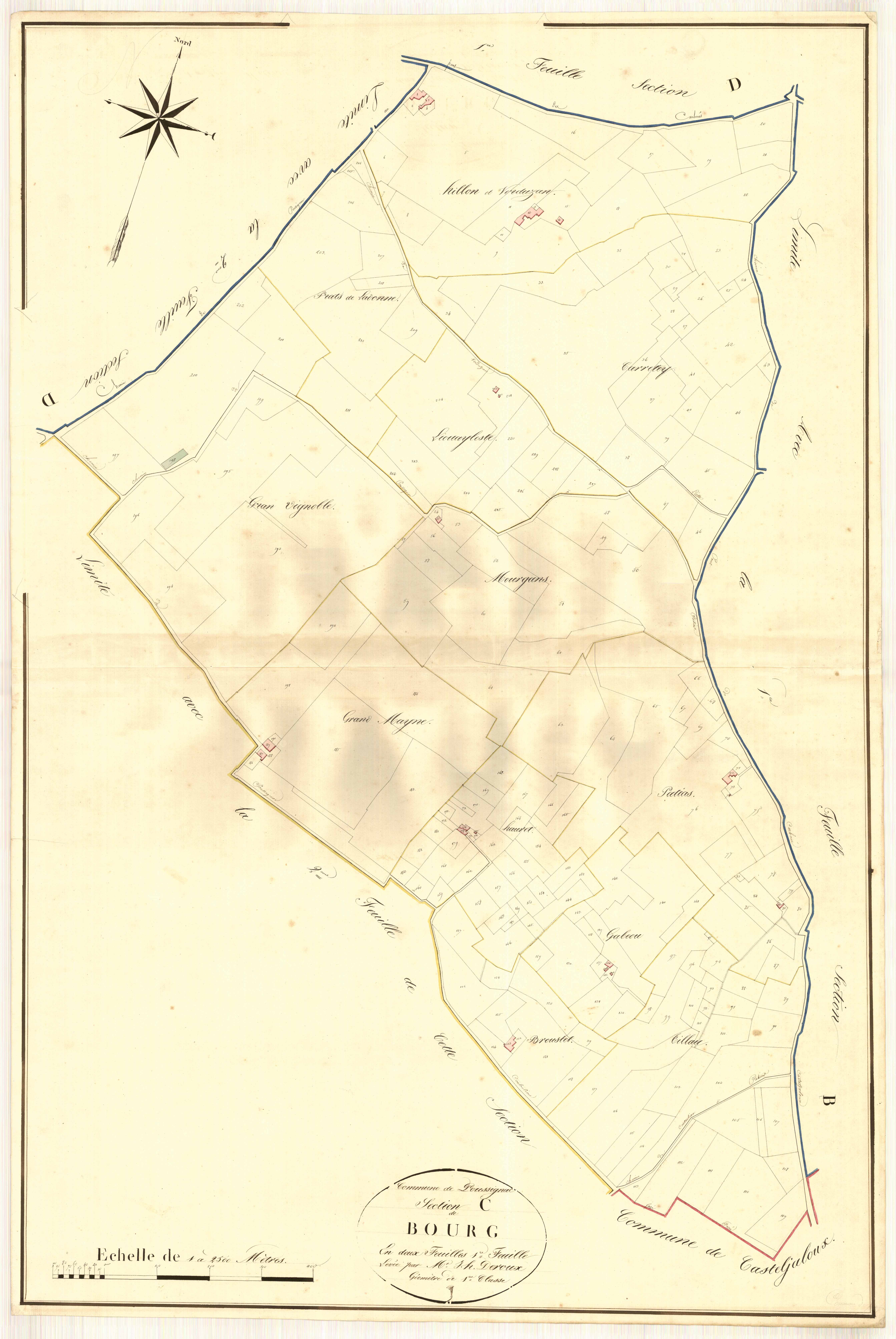 Plan napoléonien, atlas-C1 Boug, Poussignac