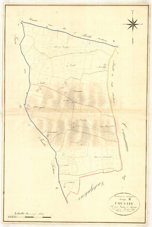 Plan napoléonien, atlas-B1 Toussey, Poussignac