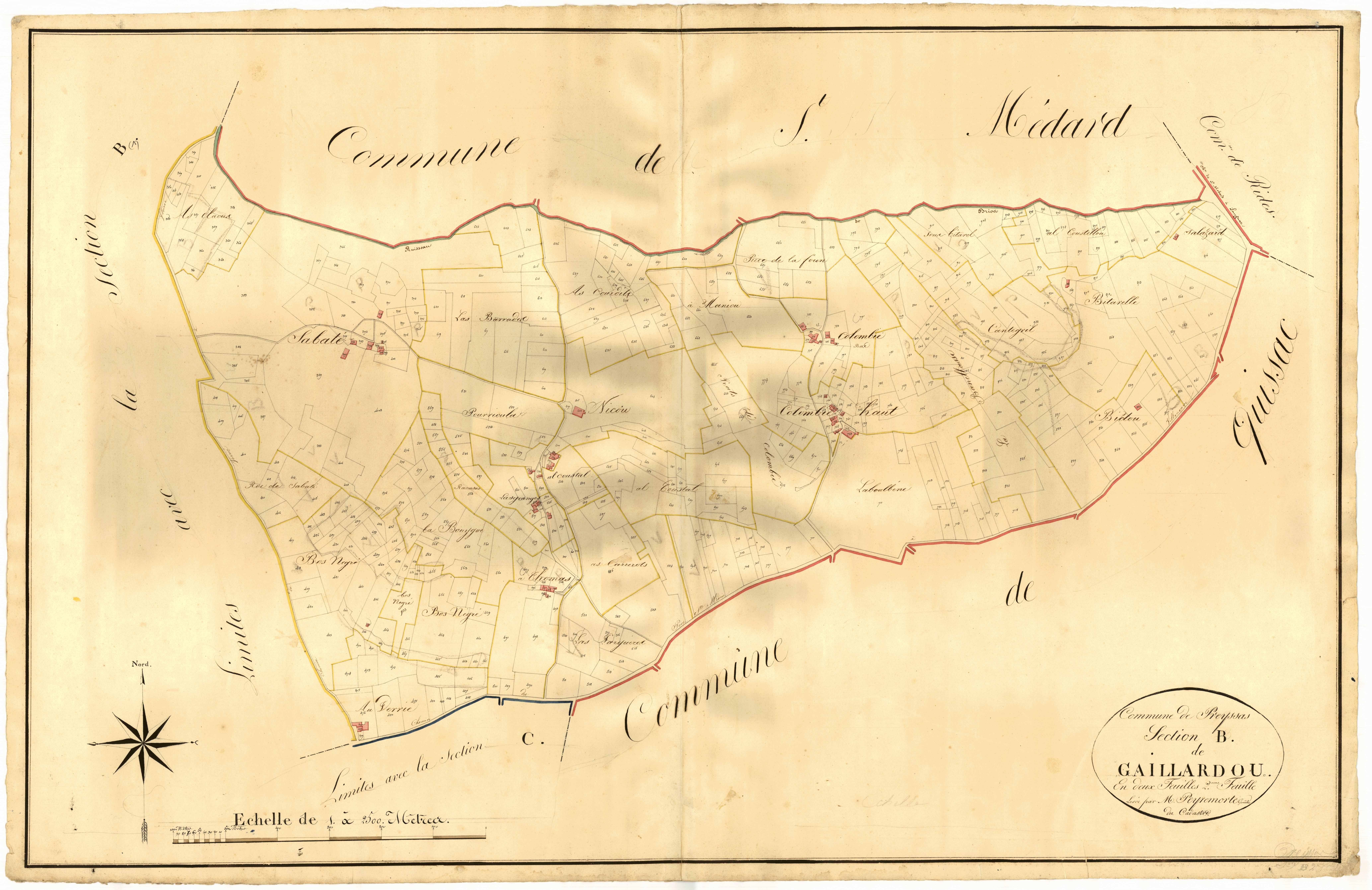 Plan napoléonien, atlas-B2 Gaillardou, Prayssas