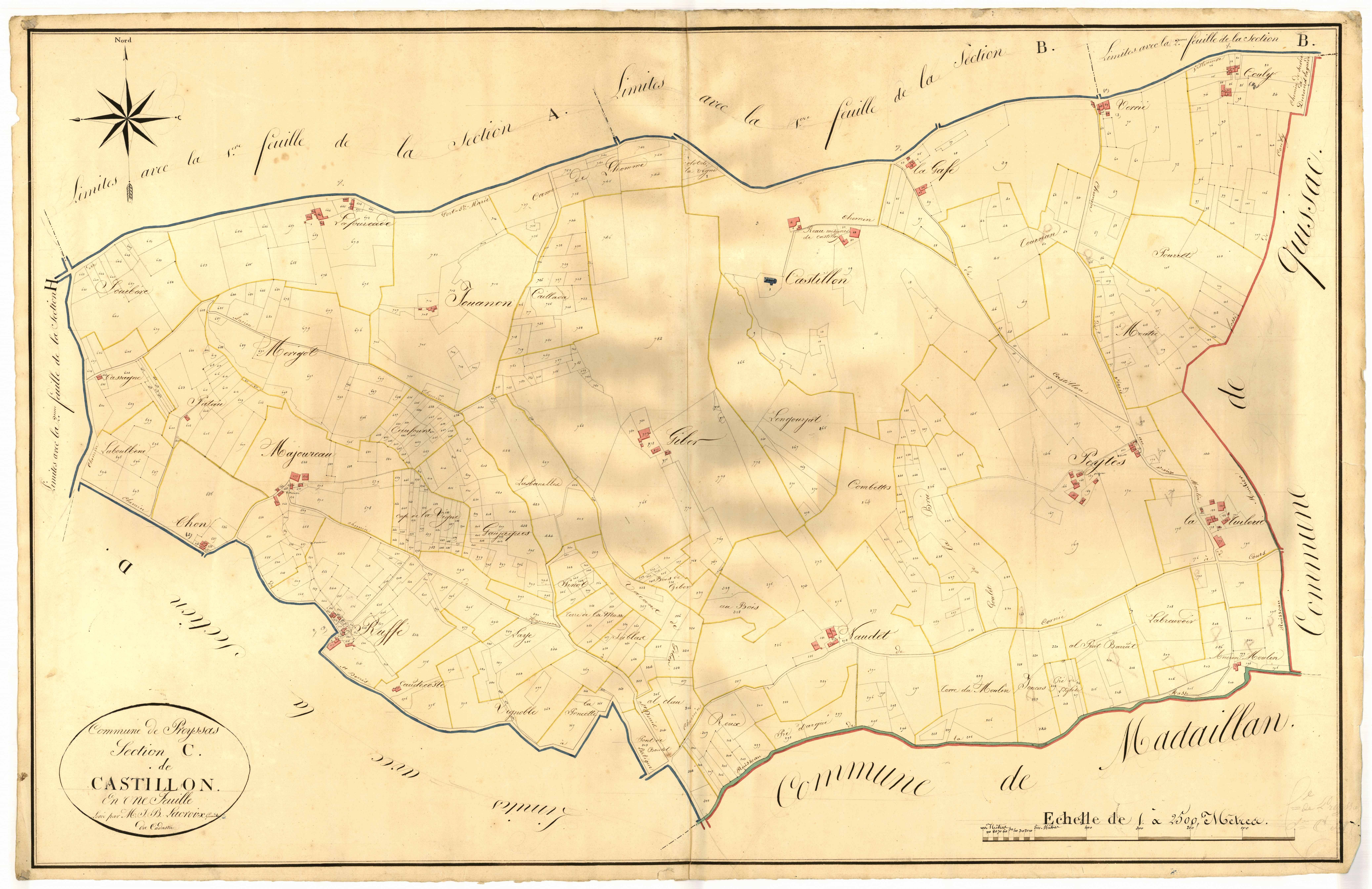 Plan napoléonien, atlas-C Castillon, Prayssas