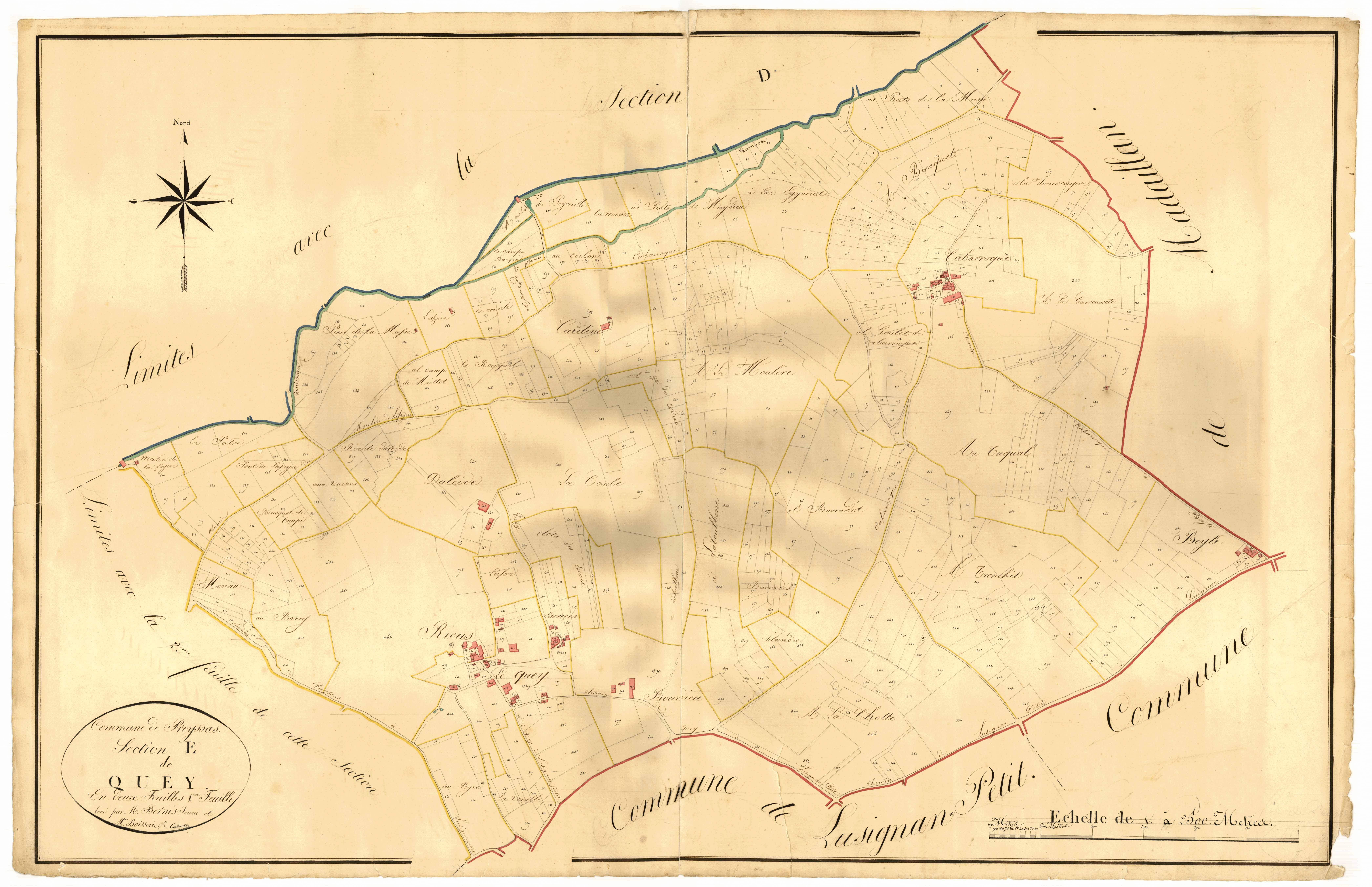 Plan napoléonien, atlas-E1 Quey, Prayssas
