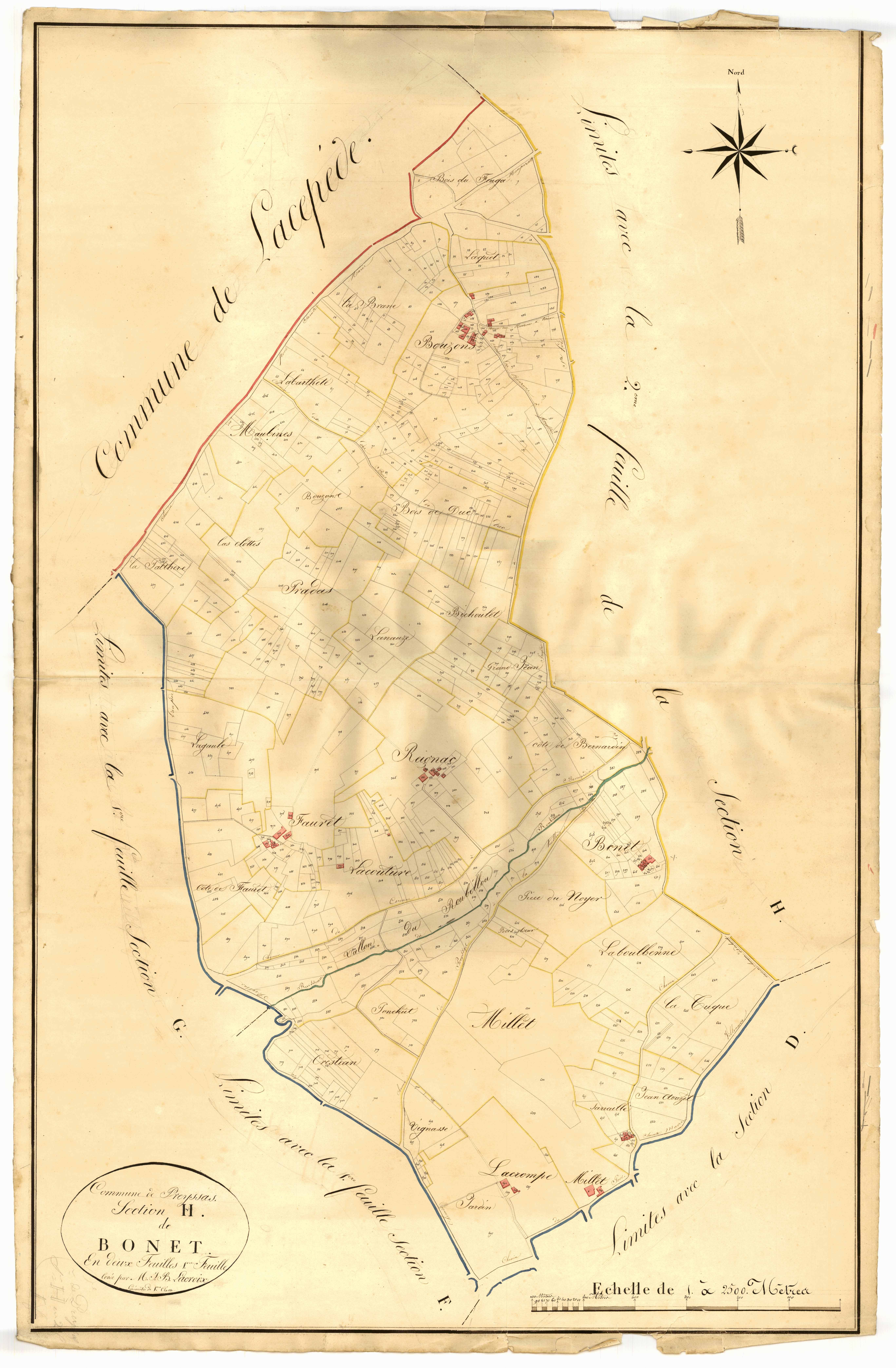 Plan napoléonien, atlas-H1 Bonnet, Prayssas