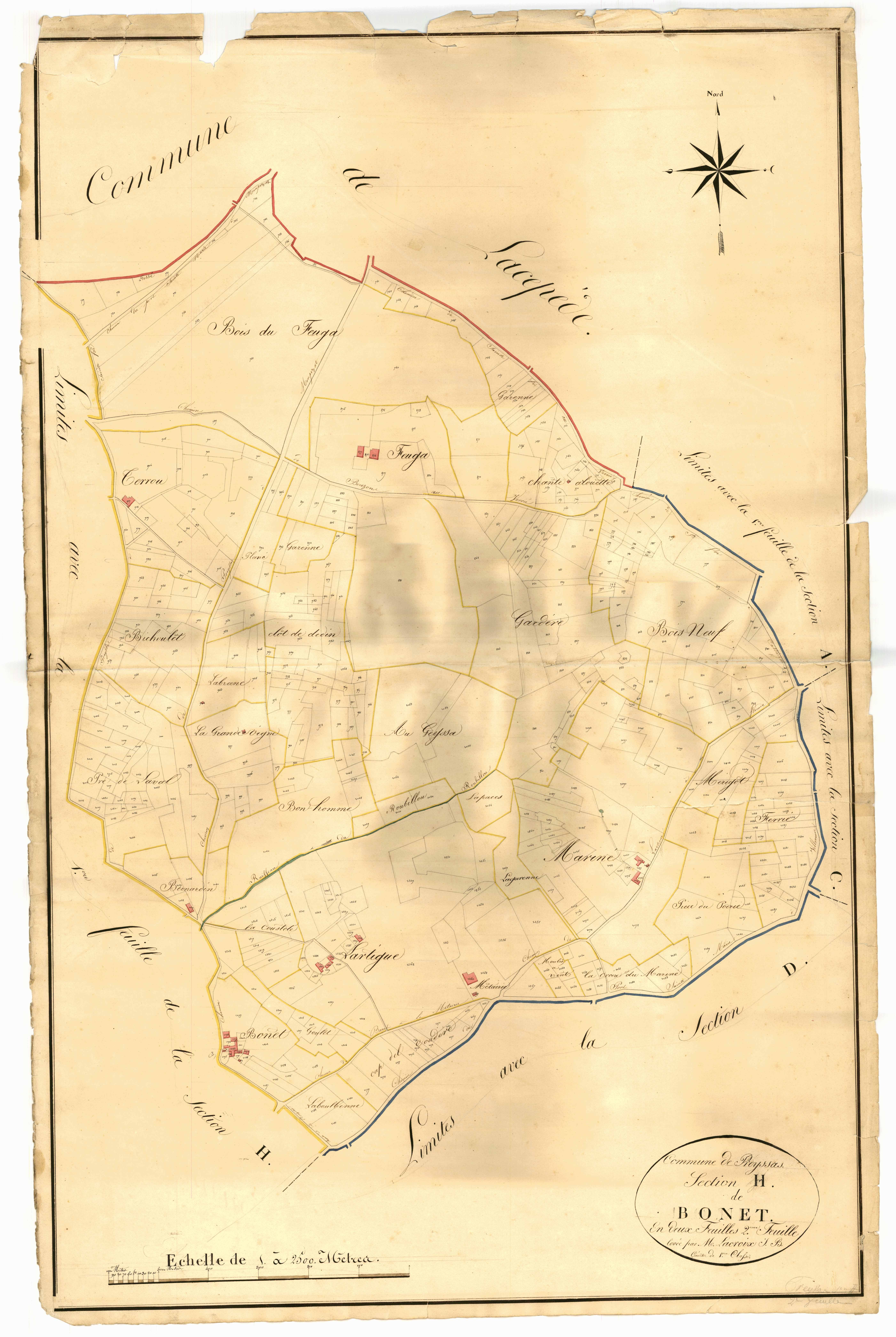 Plan napoléonien, atlas-H2 Bonnet, Prayssas