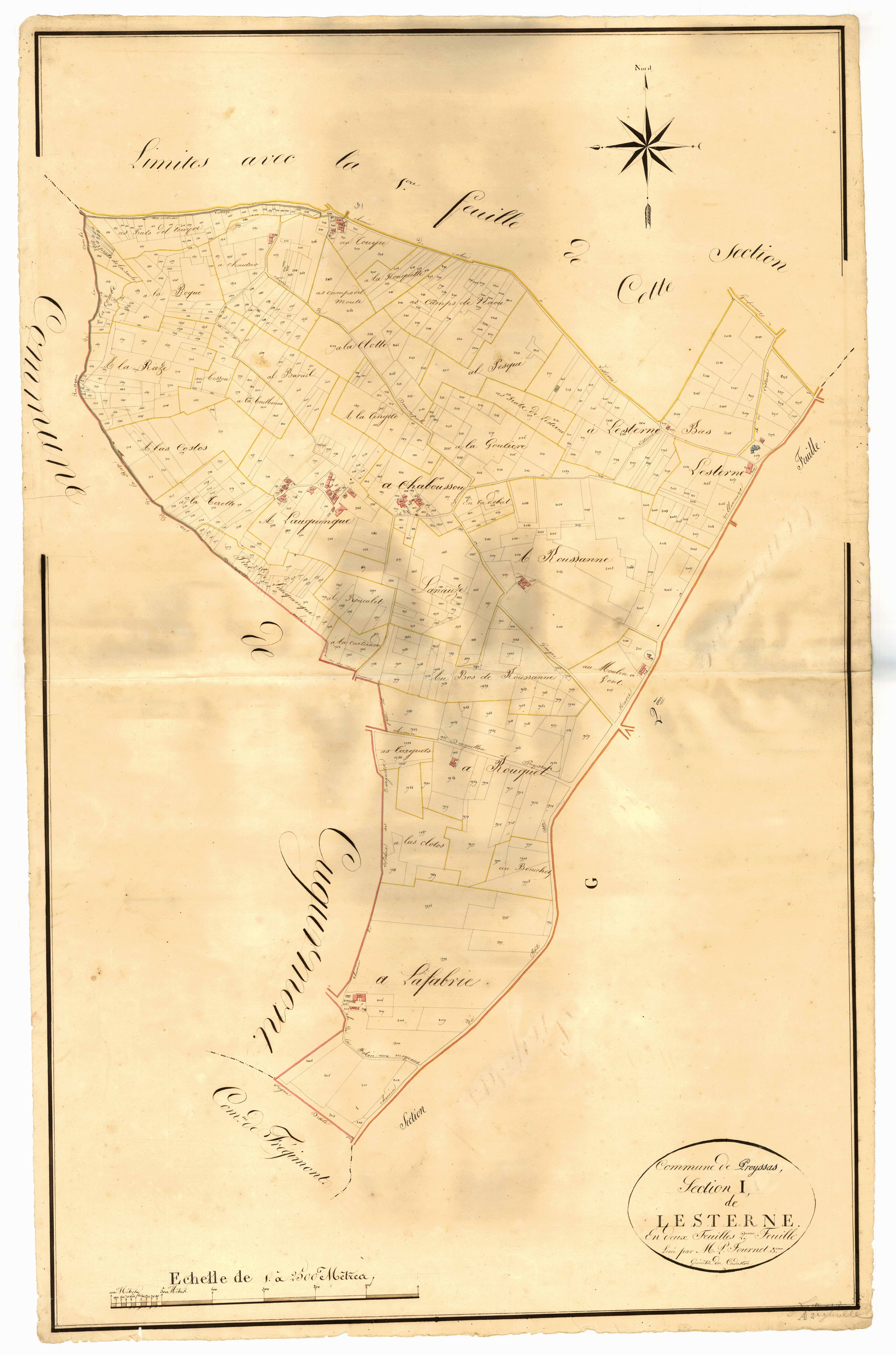 Plan napoléonien, atlas-I2 Lesterne, Prayssas