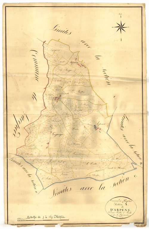 Plan napoléonien, atlas-A1 d’Arpens, Prayssas