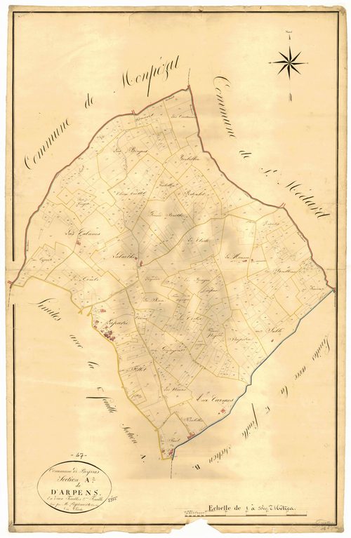 Plan napoléonien, atlas-A2 d’Arpens, Prayssas