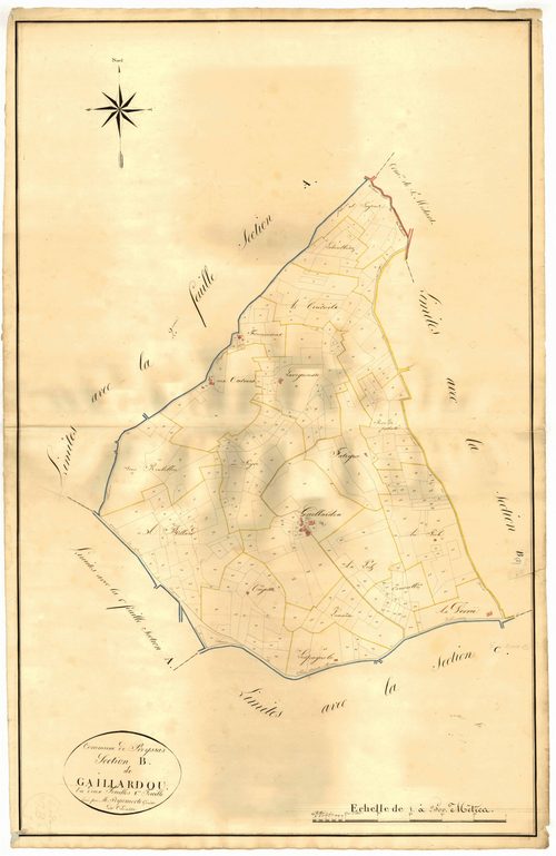 Plan napoléonien, atlas-B1 Gaillardou, Prayssas