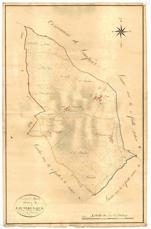 Plan napoléonien, atlas-G1 Lauserenque, Prayssas