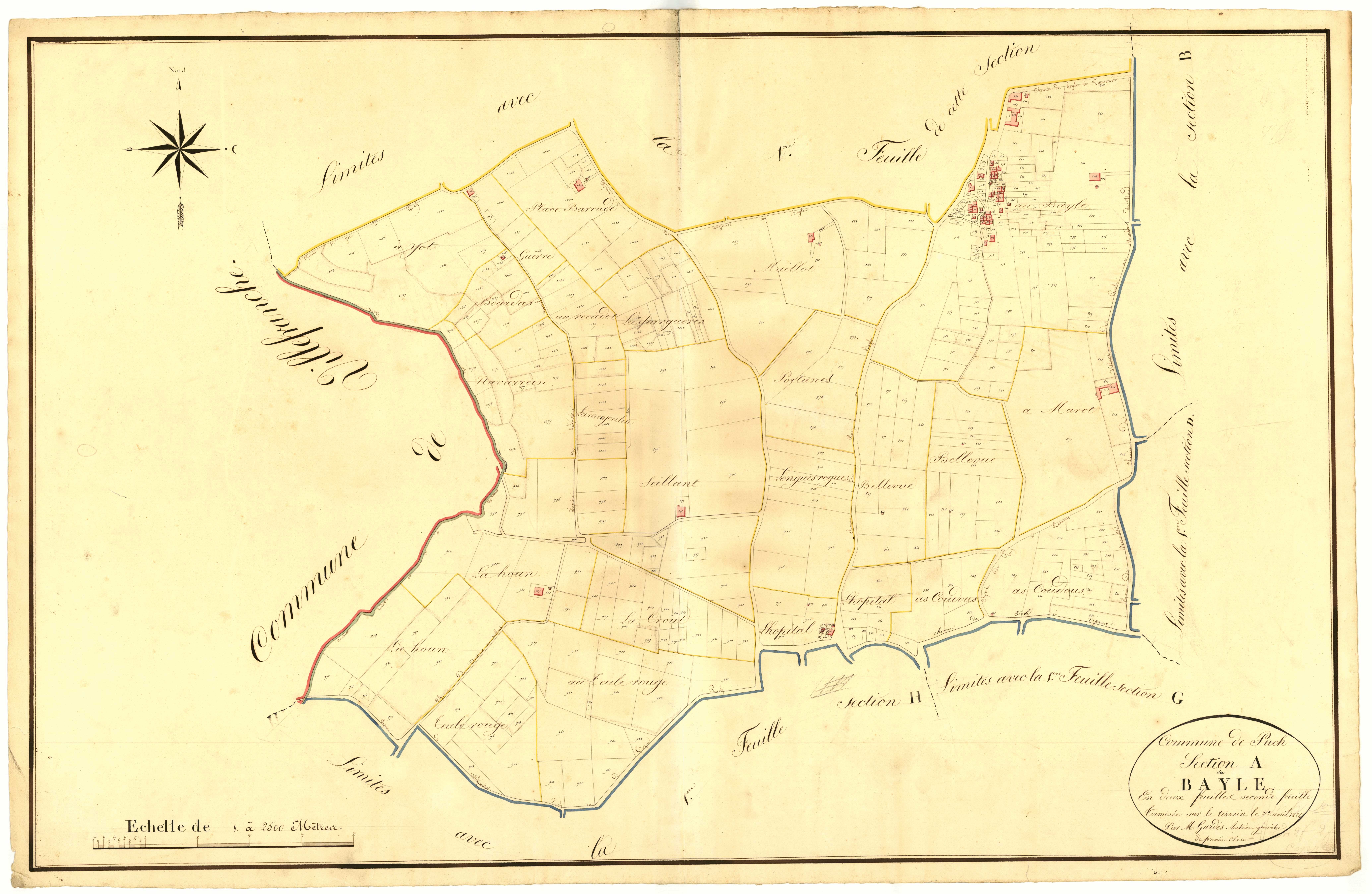 Plan napoléonien, atlas-A2 Bayle, Puch-d’Agenais
