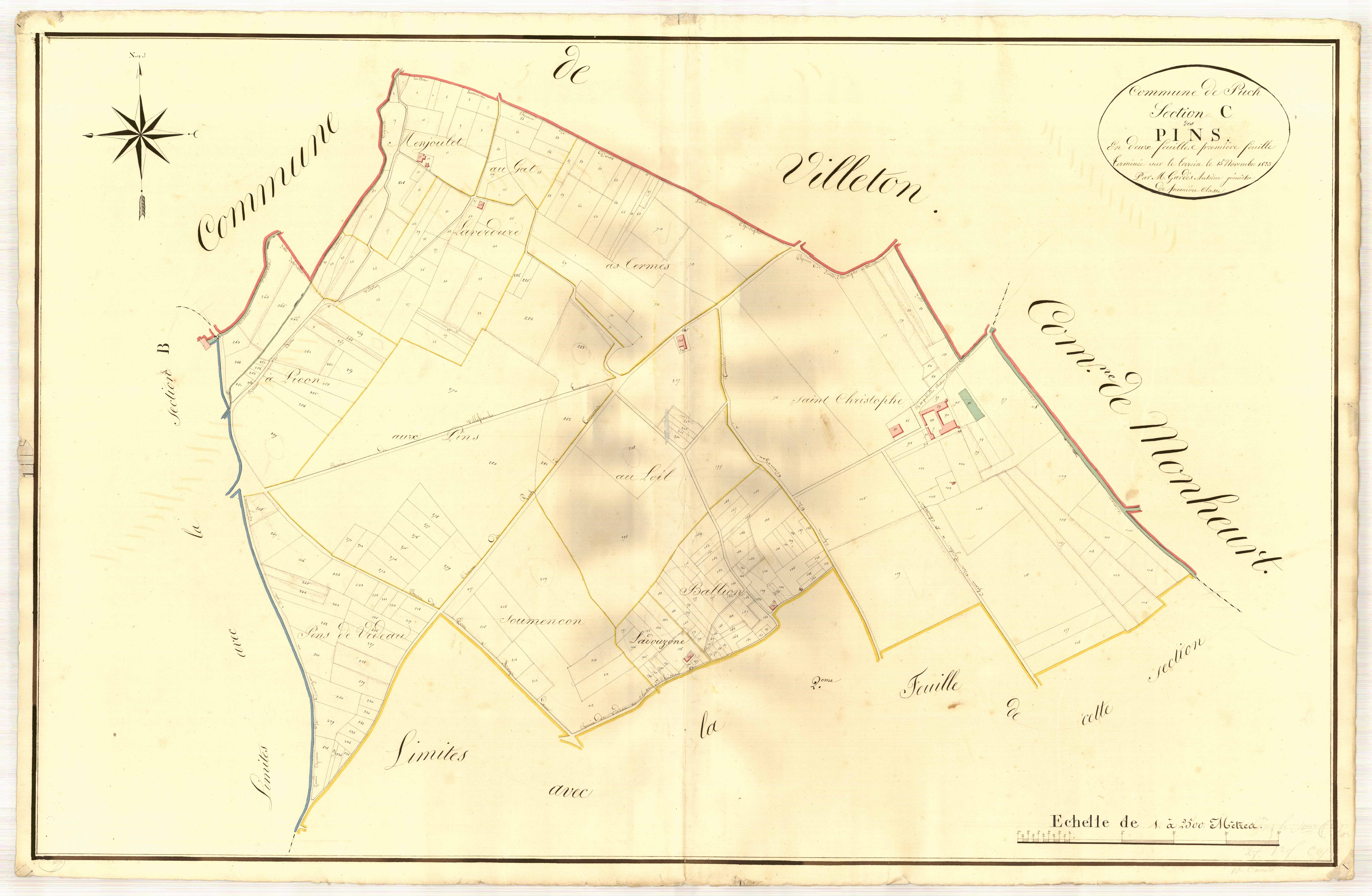 Plan napoléonien, atlas-C1 Les Pins, Puch-d’Agenais