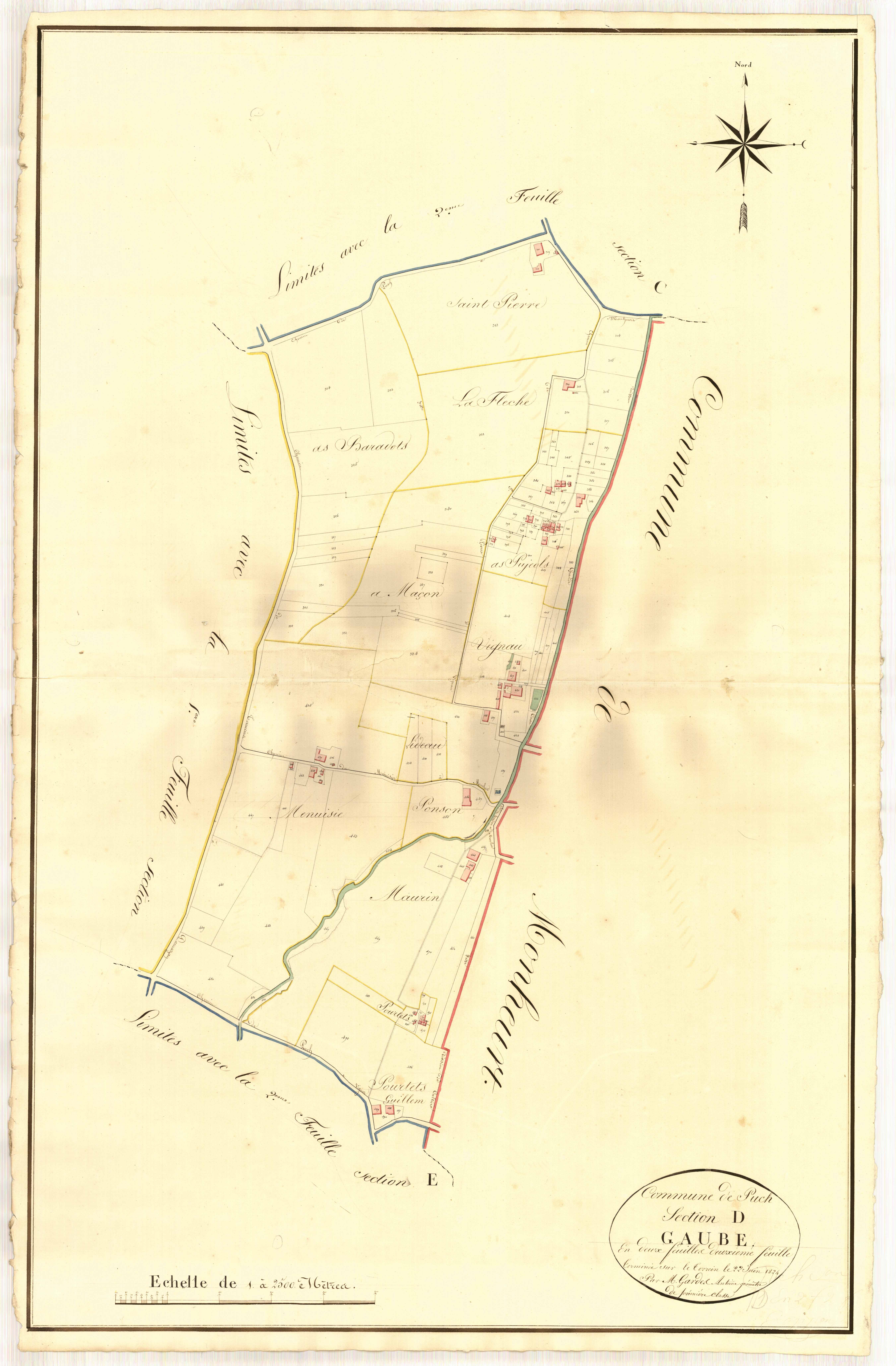 Plan napoléonien, atlas-D2 Gaube, Puch-d’Agenais