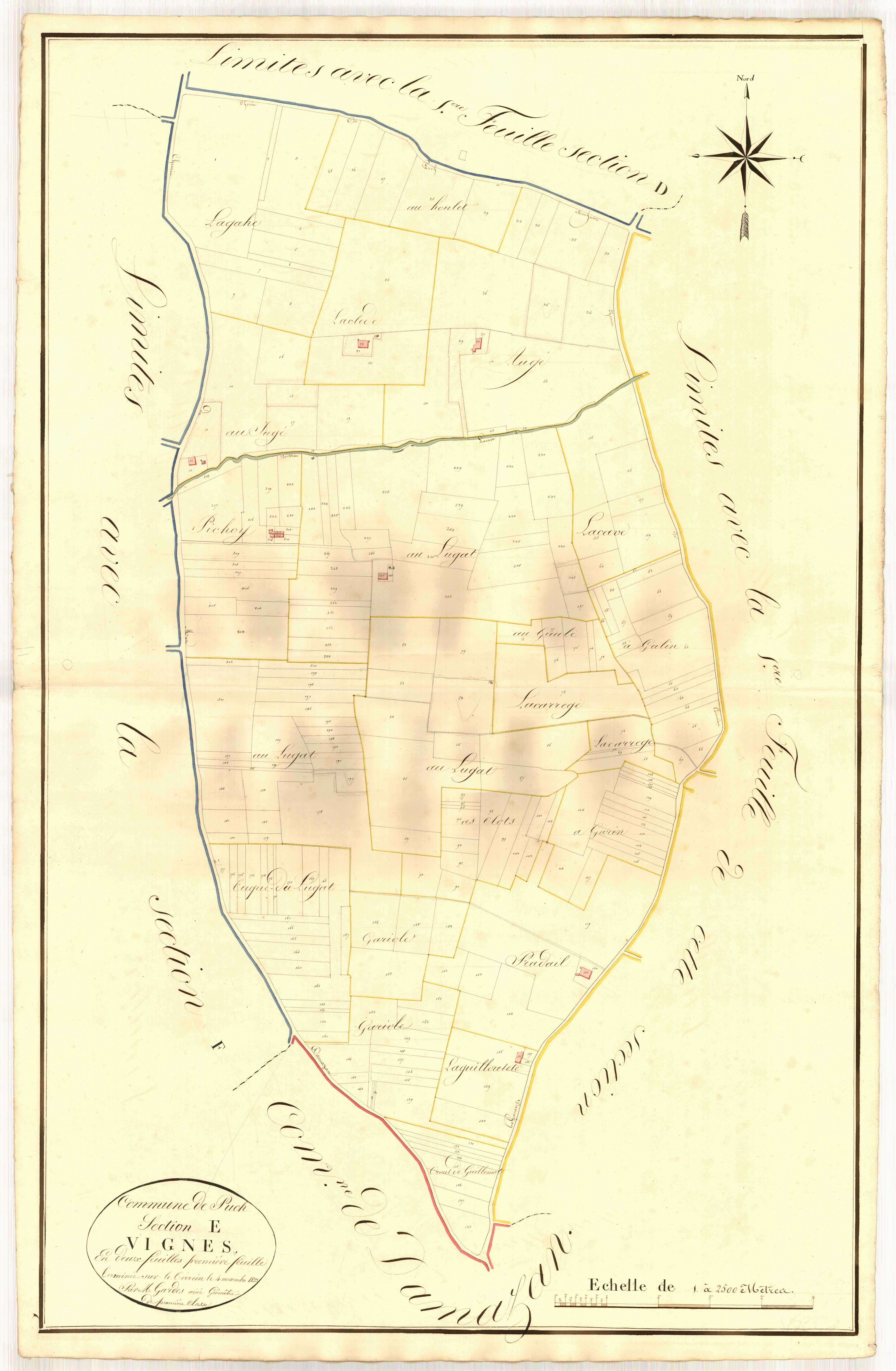 Plan napoléonien, atlas-E1 Vignes, Puch-d’Agenais