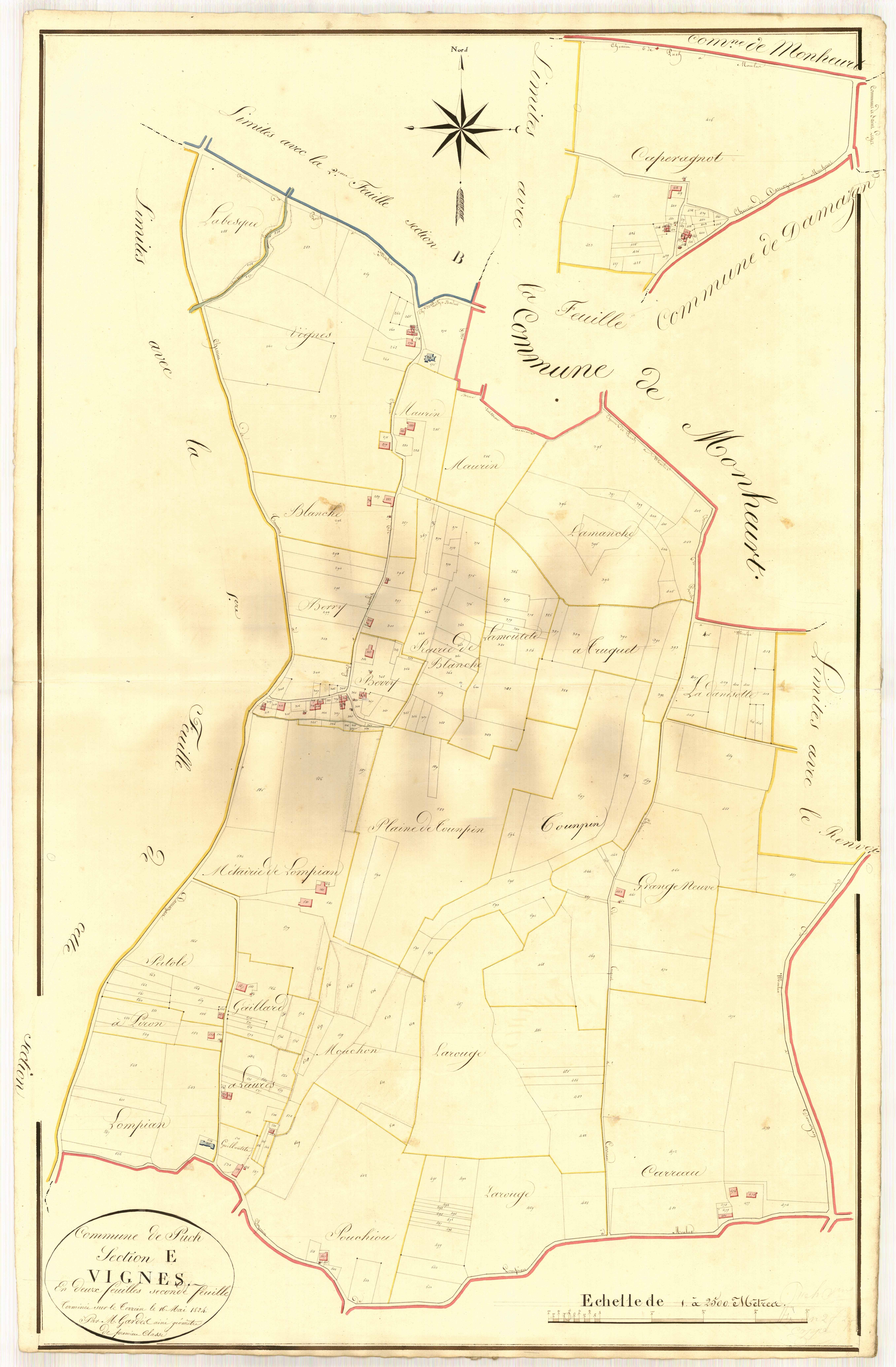 Plan napoléonien, atlas-E2 Vignes, Puch-d’Agenais