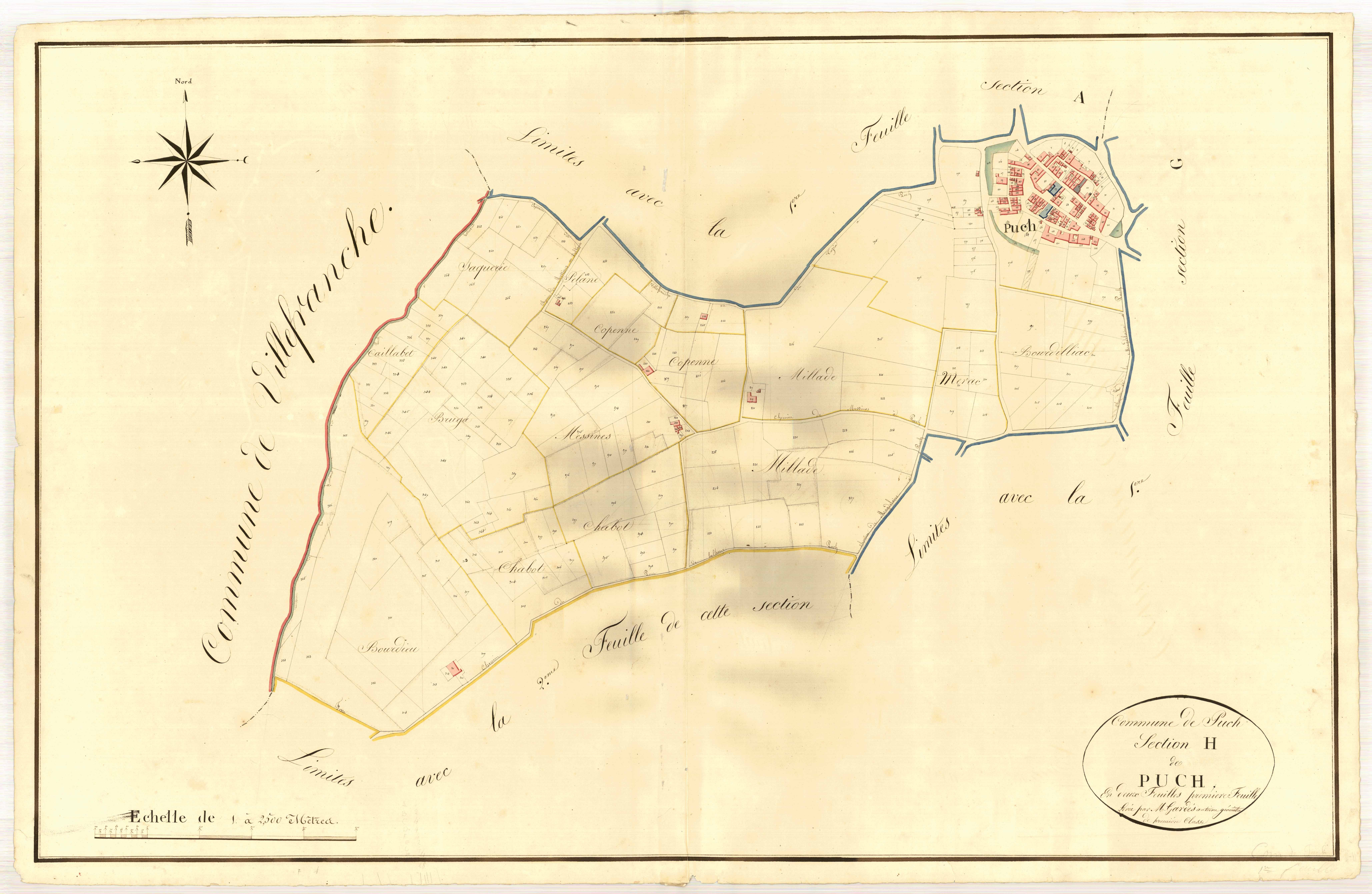 Plan napoléonien, atlas-H1 Puch, Puch-d’Agenais