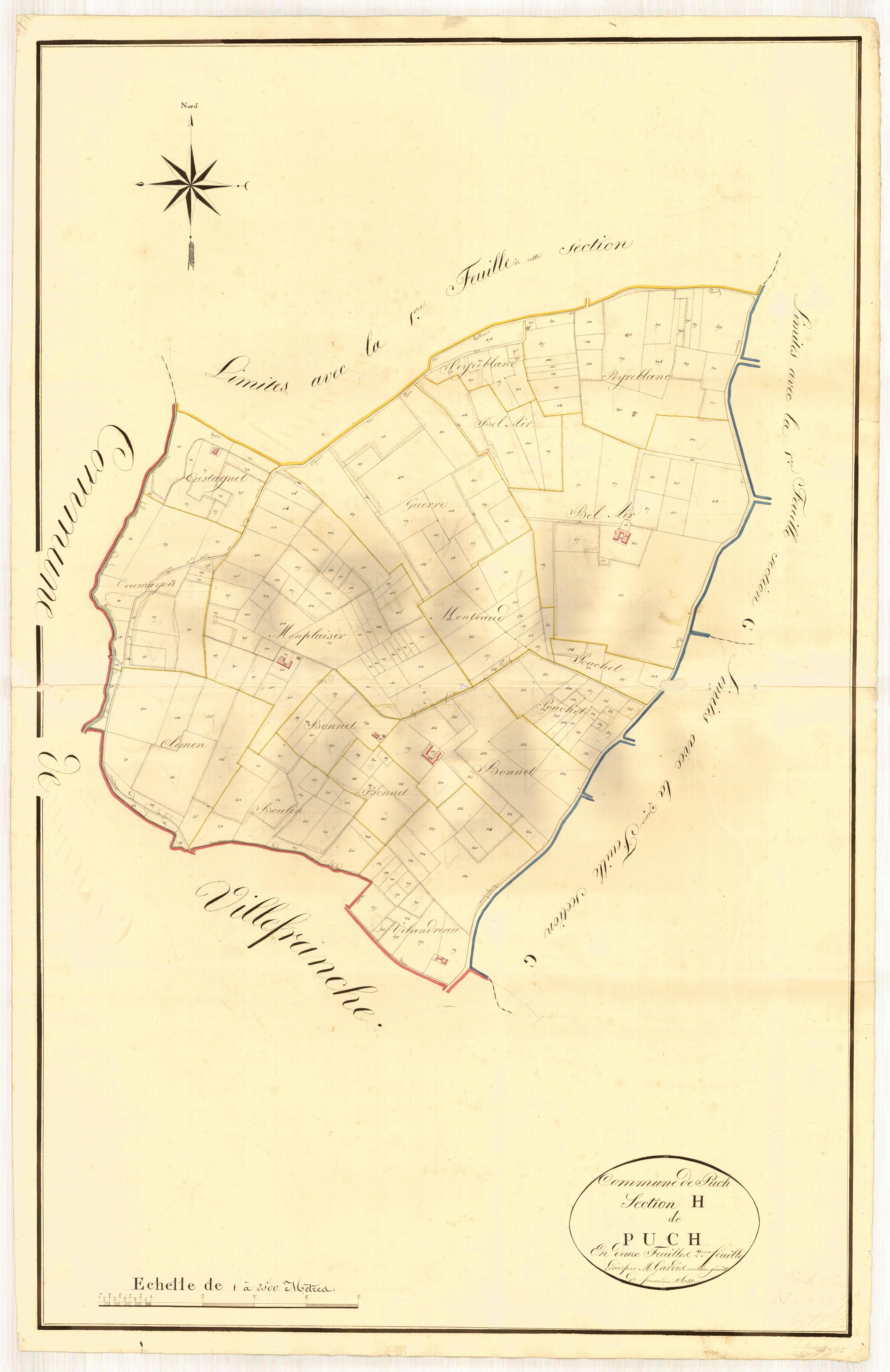 Plan napoléonien, atlas-H2 Puch, Puch-d’Agenais