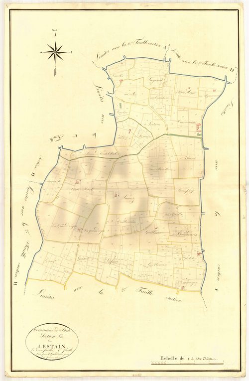 Plan napoléonien, atlas-G1 Lestain, Puch-d’Agenais