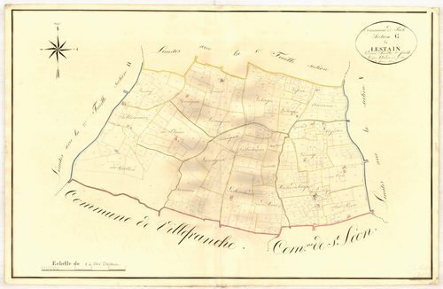 Plan napoléonien, atlas-G2 Lestain, Puch-d’Agenais
