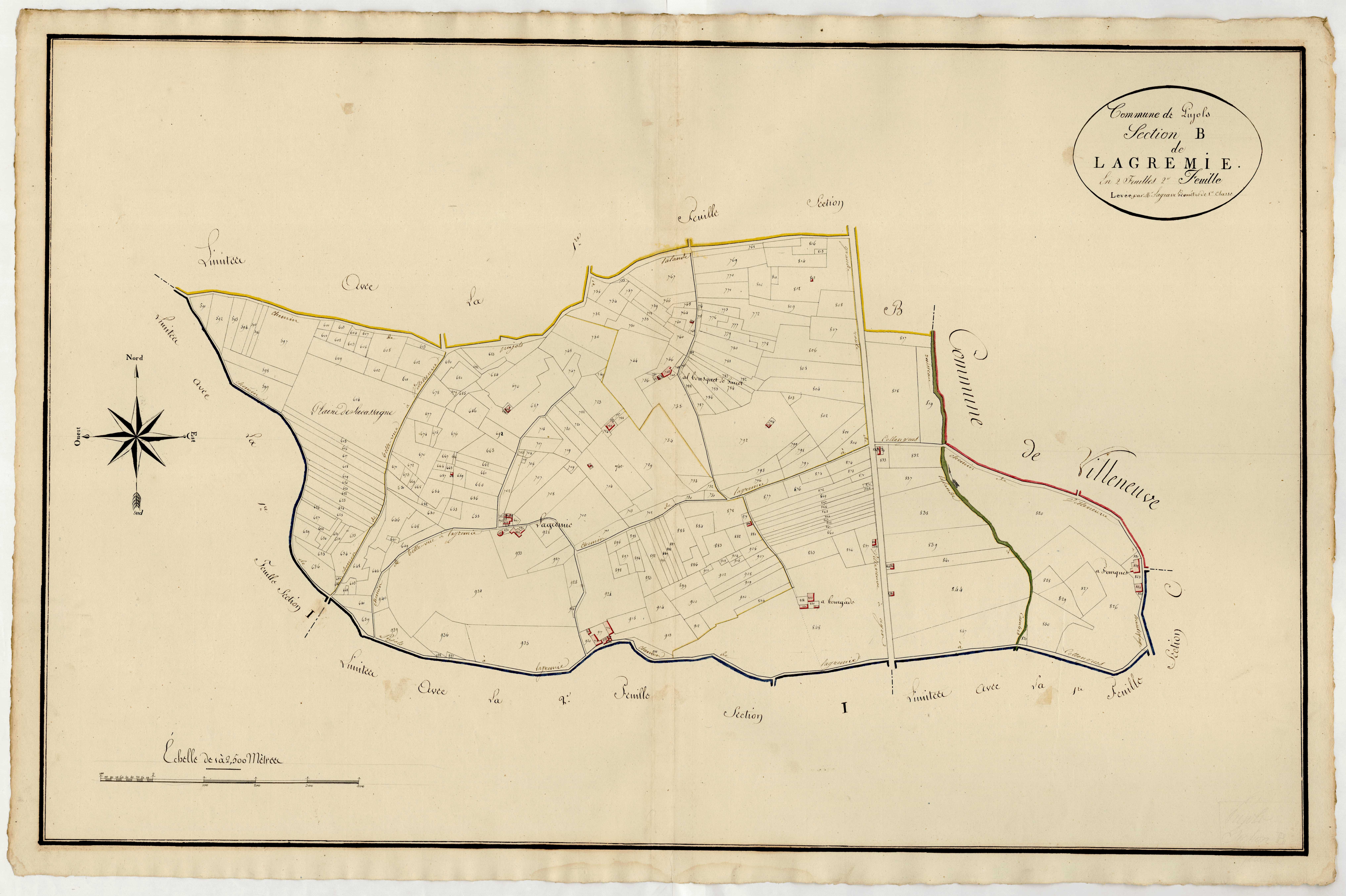 Plan primitif, atlas-B2 Lagremie, Pujols