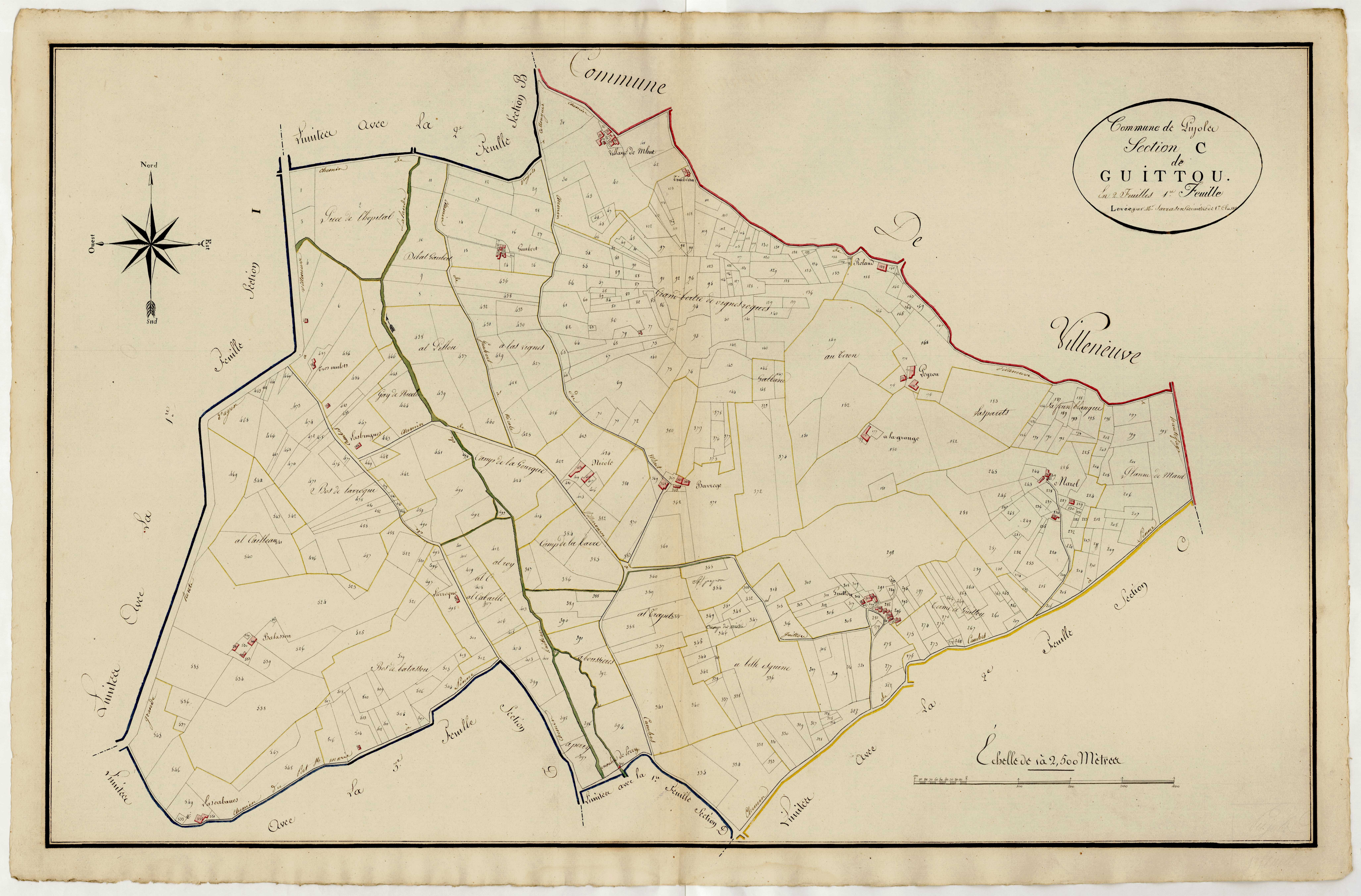 Plan primitif, atlas-C1 Guittou, Pujols