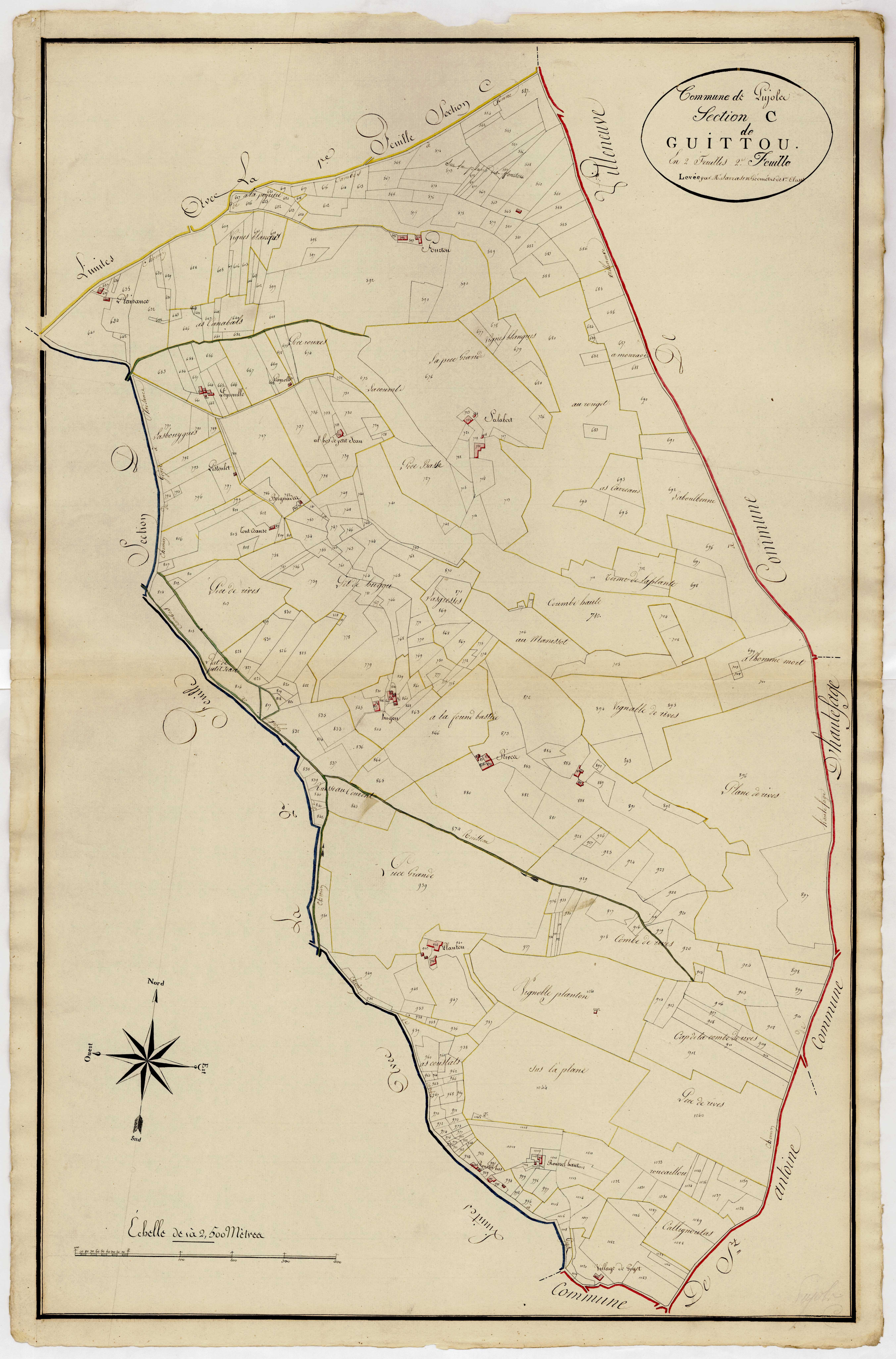 Plan primitif, atlas-C2 Guittou, Pujols