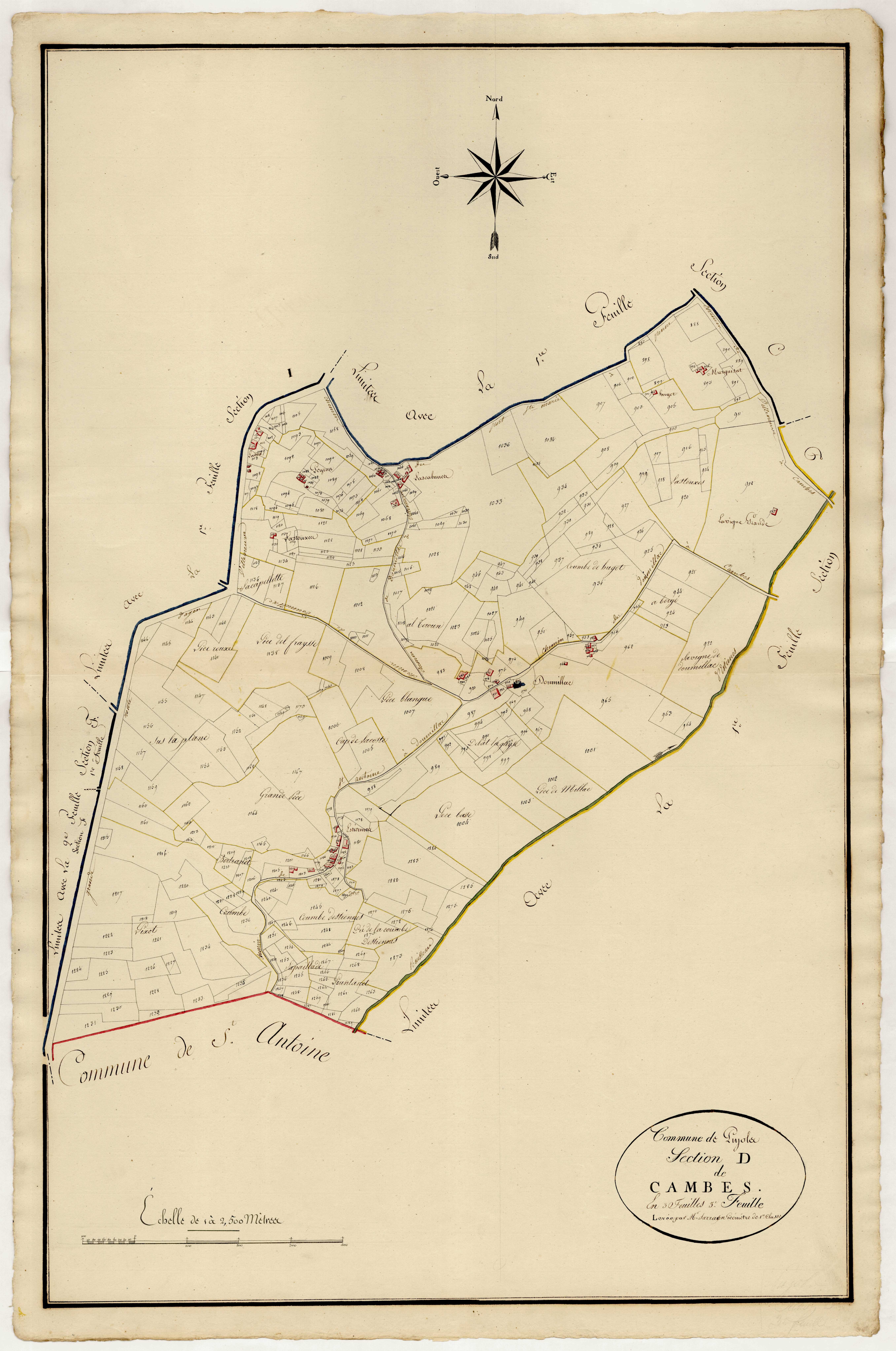 Plan primitif, atlas-D3 Cambes, Pujols
