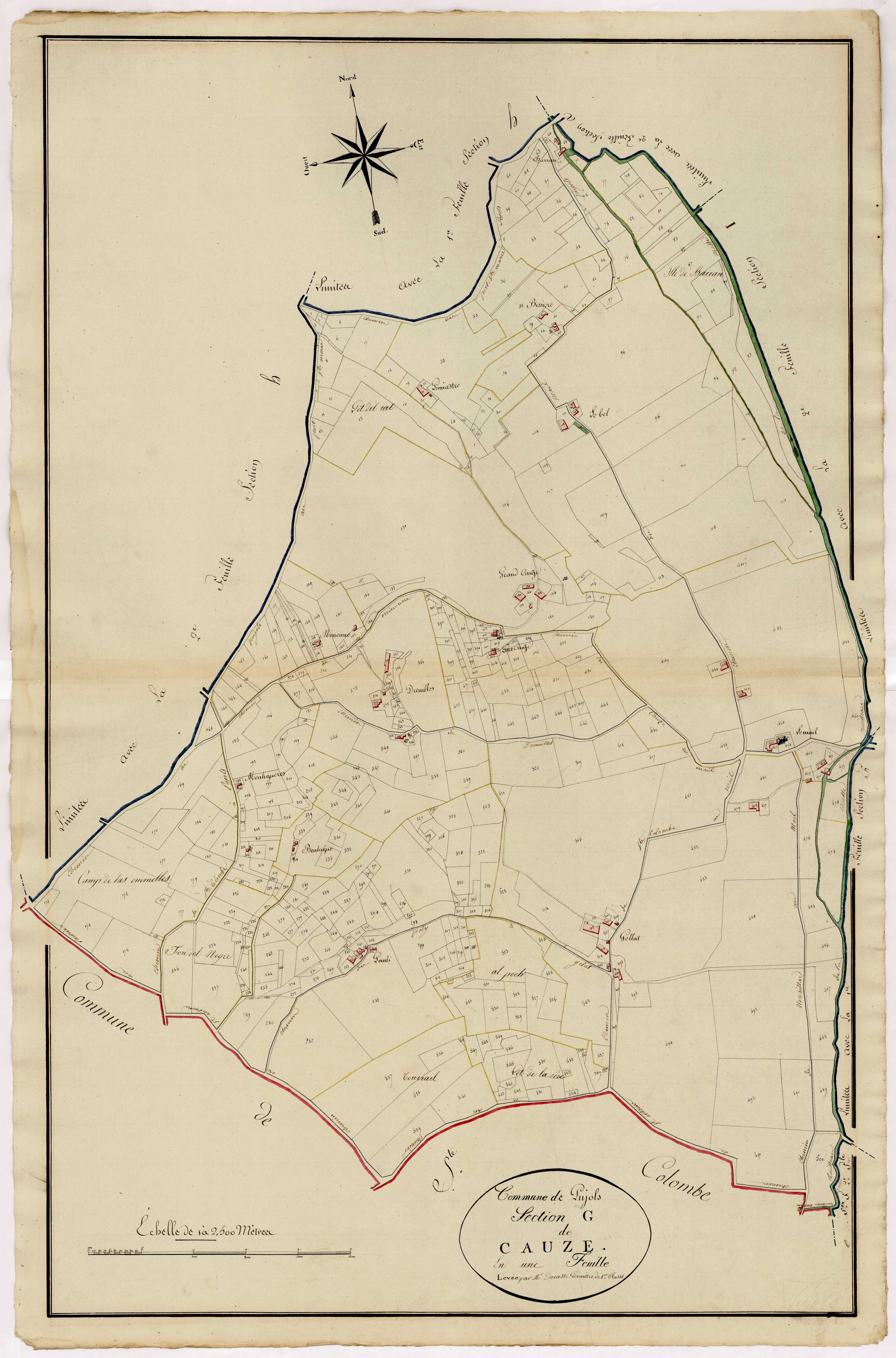 Plan primitif, atlas-G Cauze, Pujols